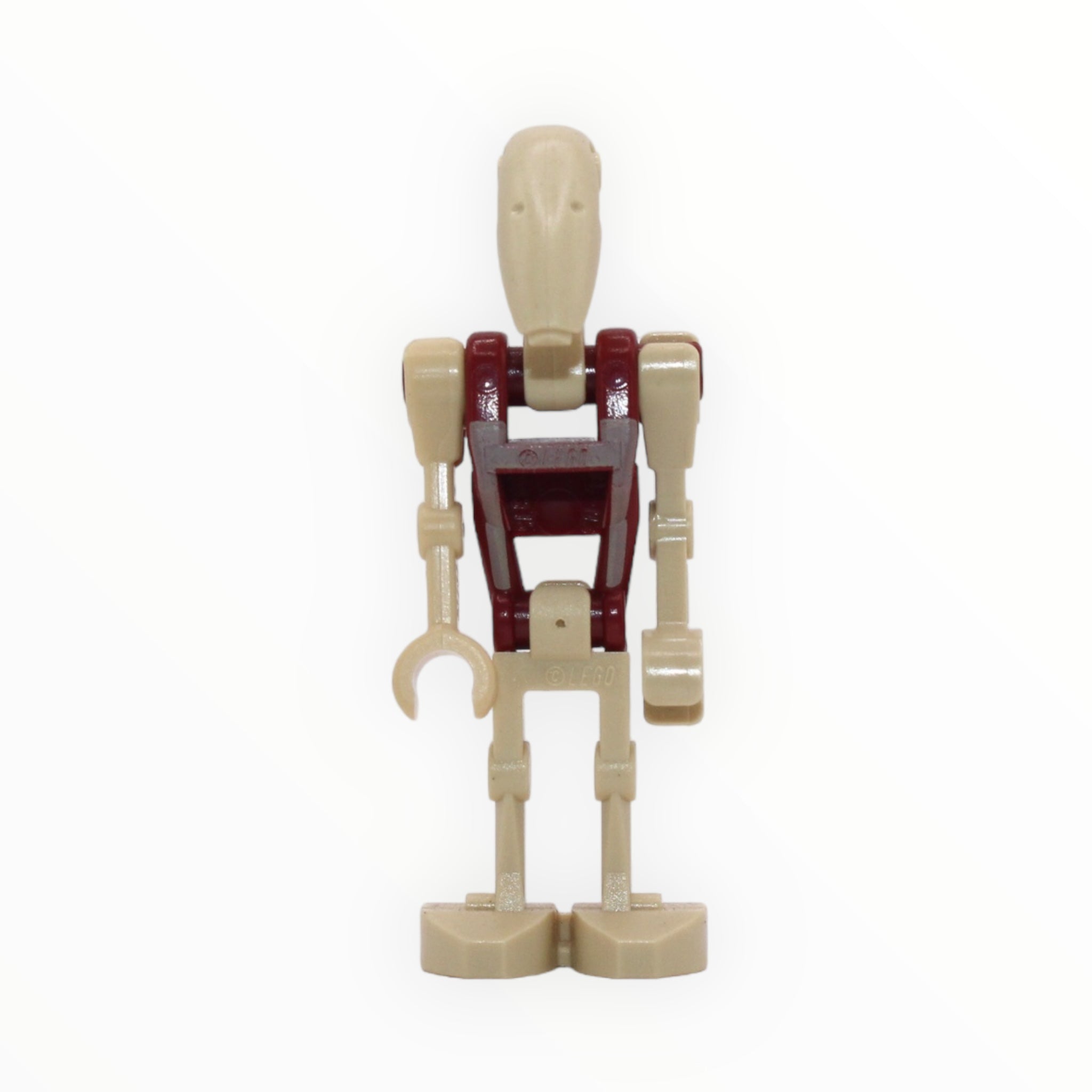Battle Droid Security (tan insignia, dark red torso, dark red dot on head)