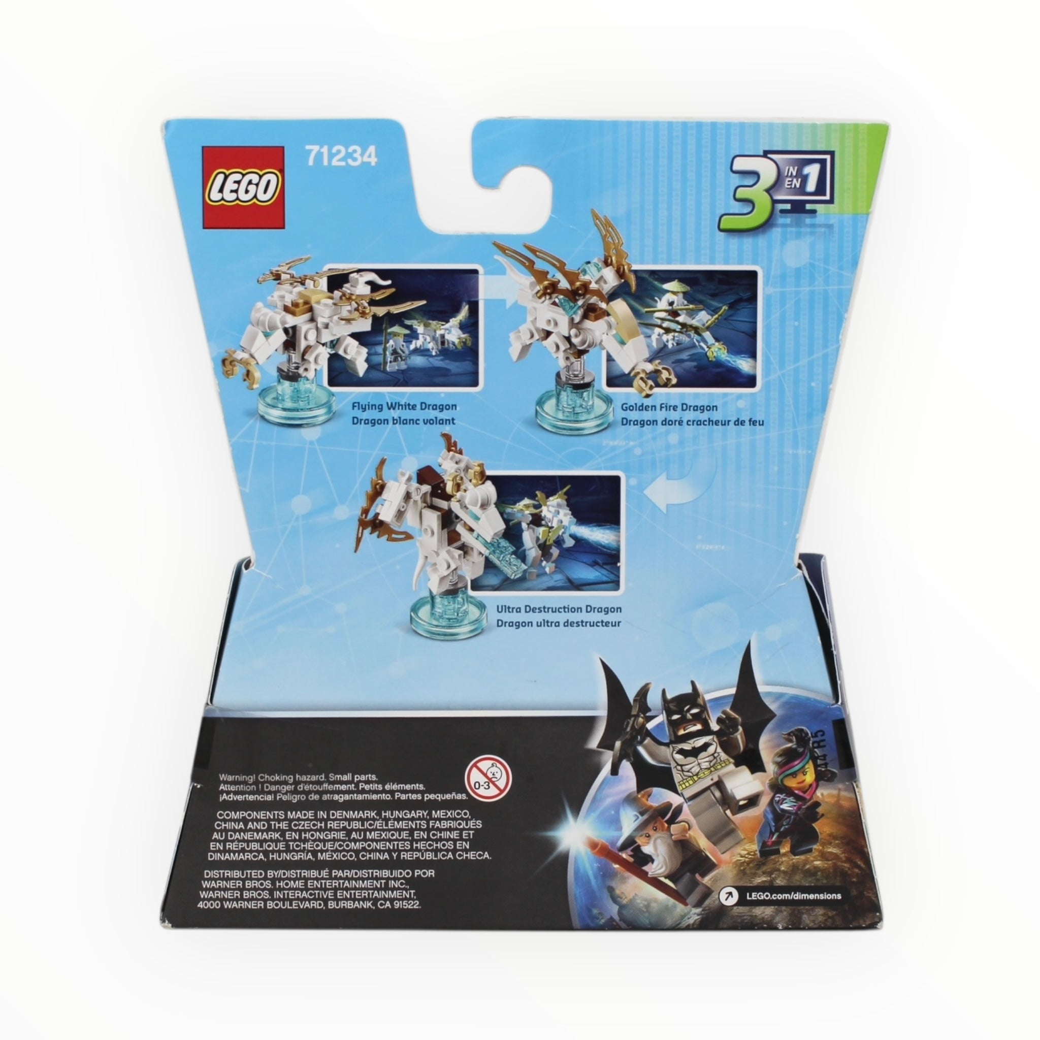 Retired Set 71234 Dimensions Fun Pack - Ninjago Sensei Wu and Flying White Dragon (slight box damage)