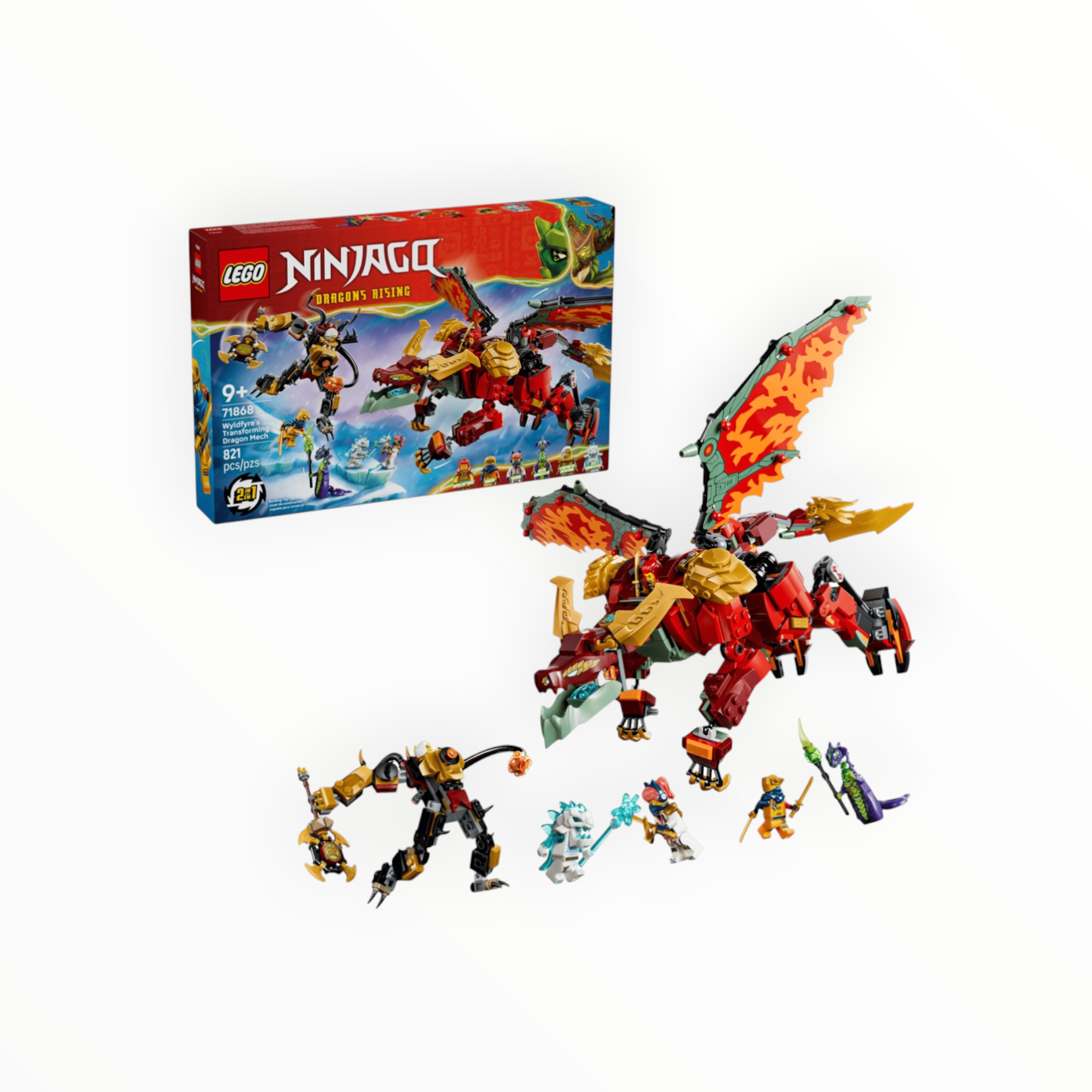 71868 Ninjago Wyldfyre's Transforming Dragon Mech