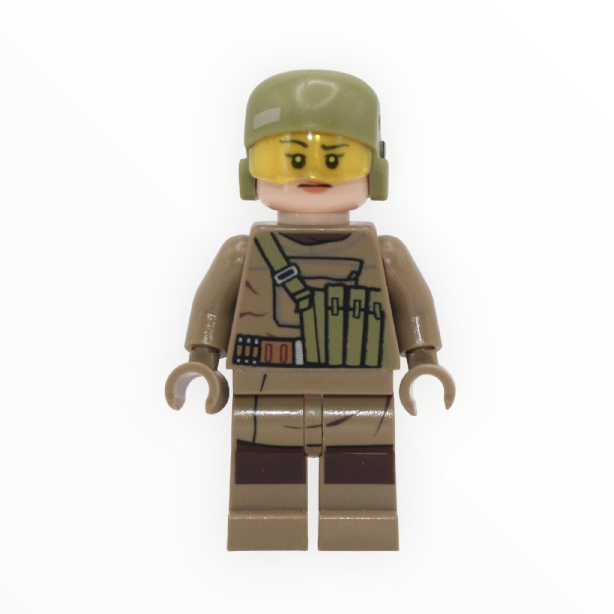 Resistance Trooper (female, dark tan jacket, olive green helmet)