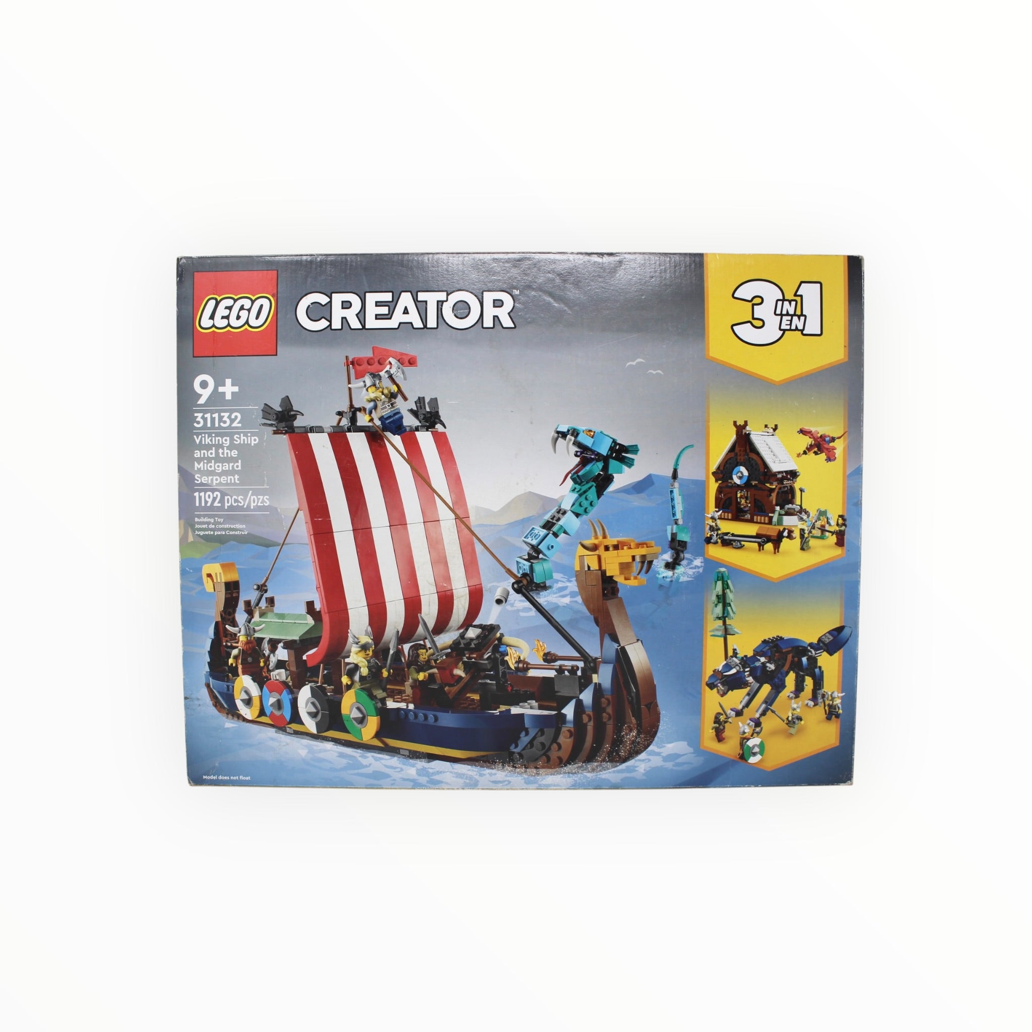 Certified Used Set 31132 Creator Viking Ship and the Midgard Serpent (open box, sealed bags)