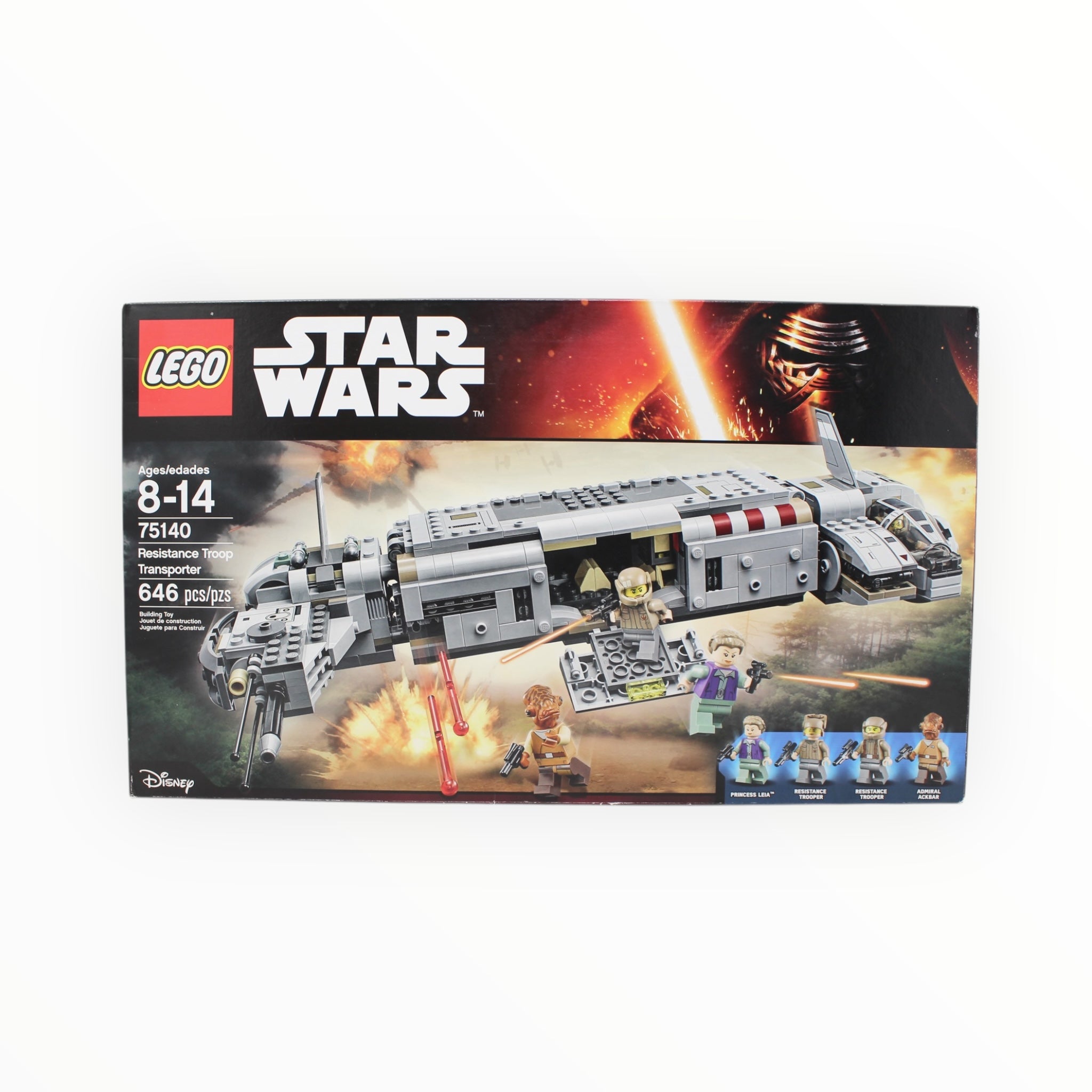Certified Used Set 75140 Star Wars Resistance Troop Transporter (open box, sealed bags)