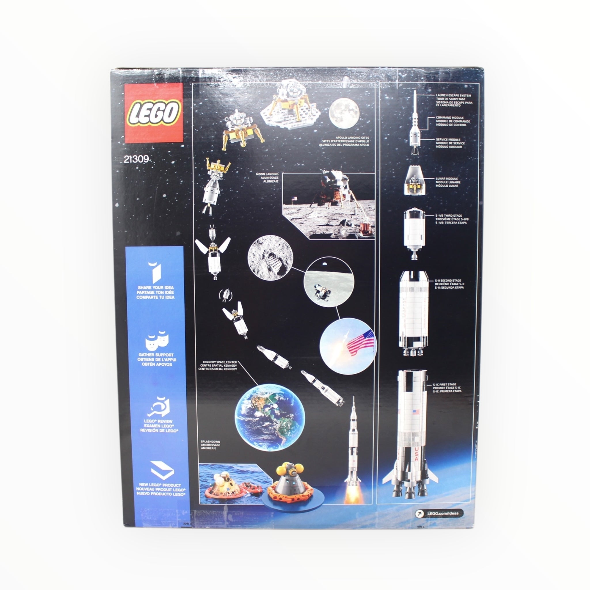Certified Used Set 92176 LEGO Ideas NASA Apollo Saturn V (mismatched box, see description)
