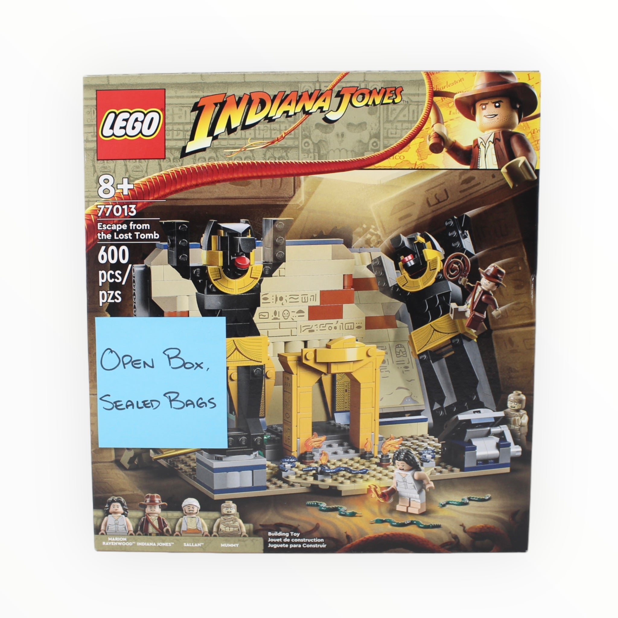 Certified Used Set 77013 Indiana Jones Escape from the Lost Tomb (open box, sealed bags)