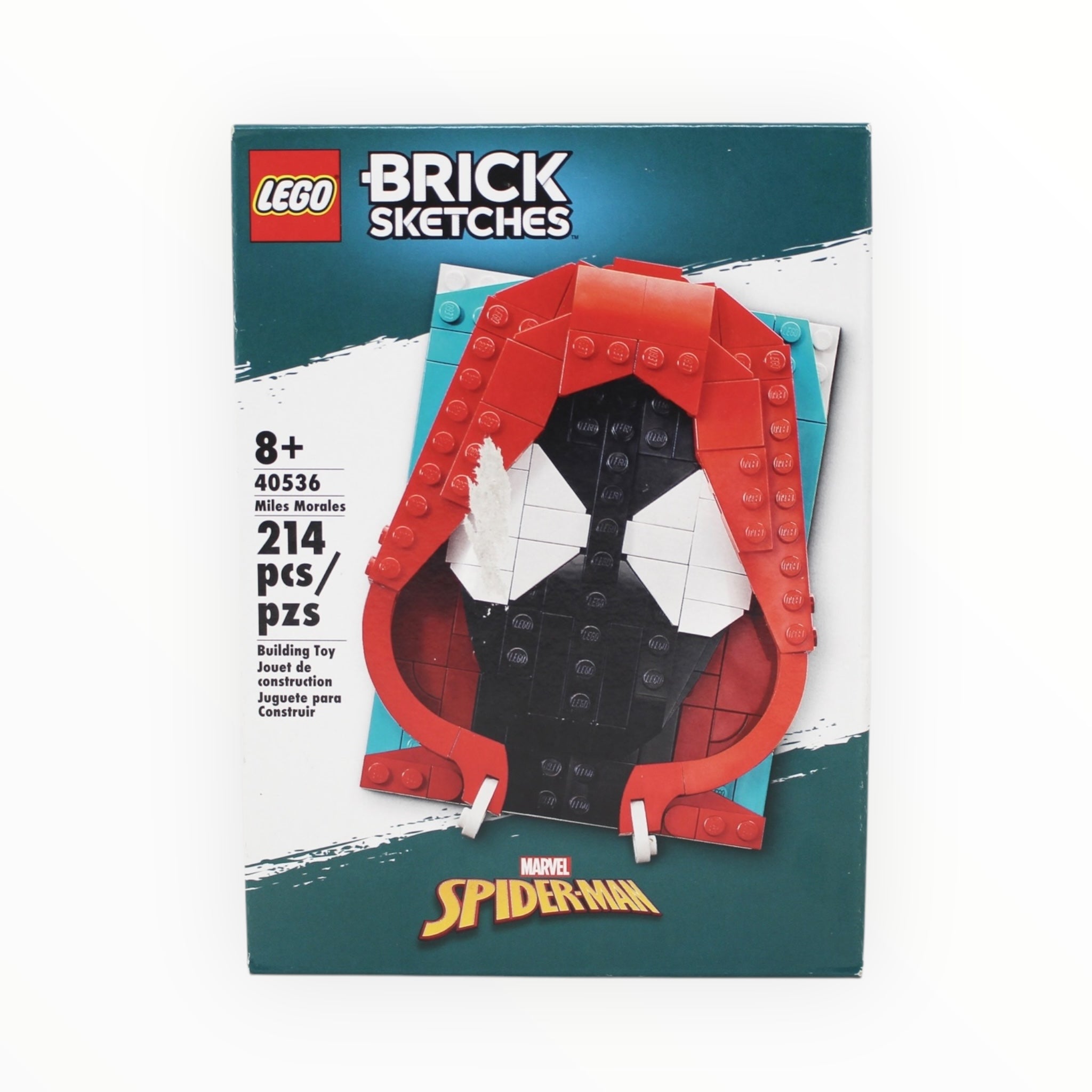 Retired Set 40536 Marvel Brick Sketches Miles Morales (damaged box)