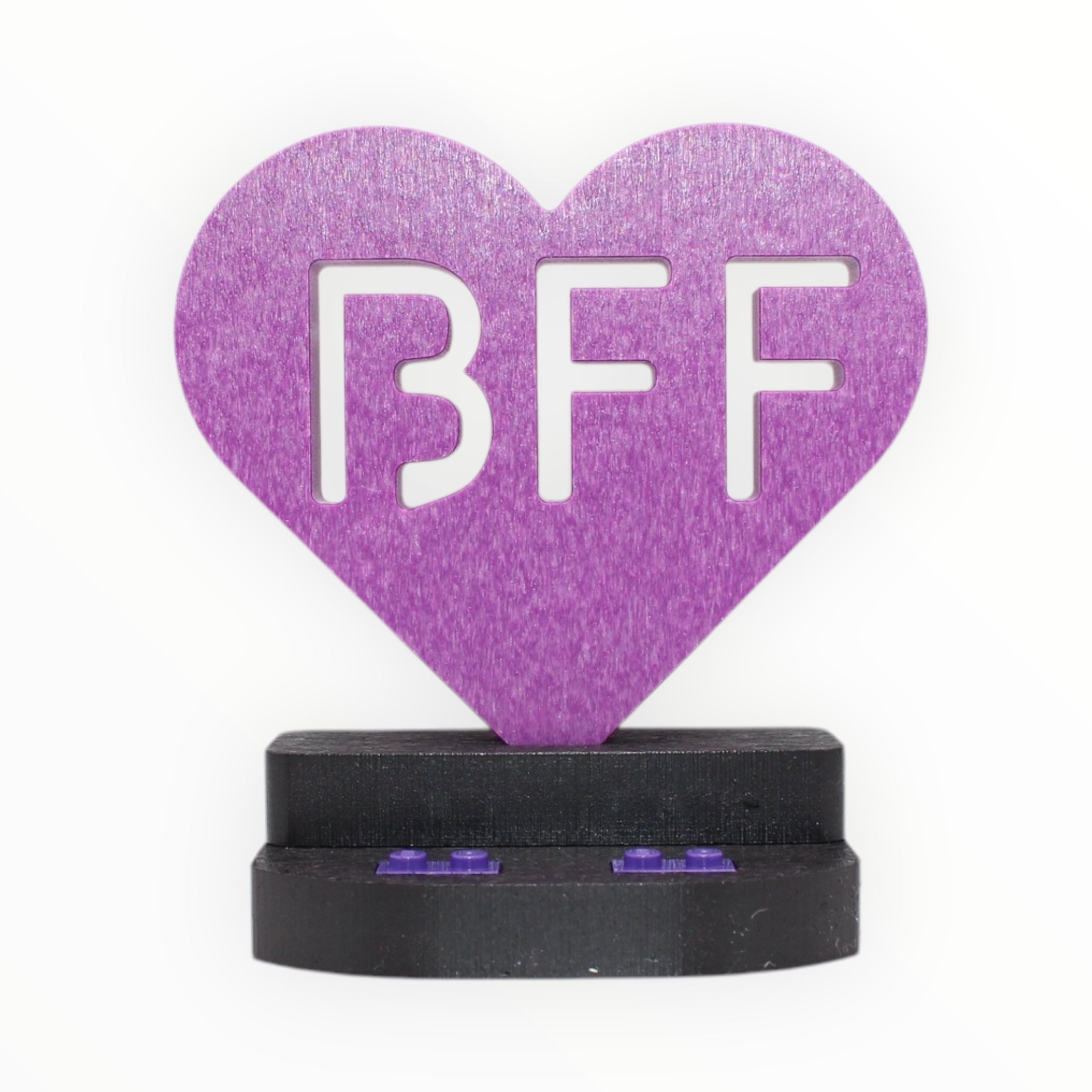 BFF Heart-Themed Display Stand - Purple