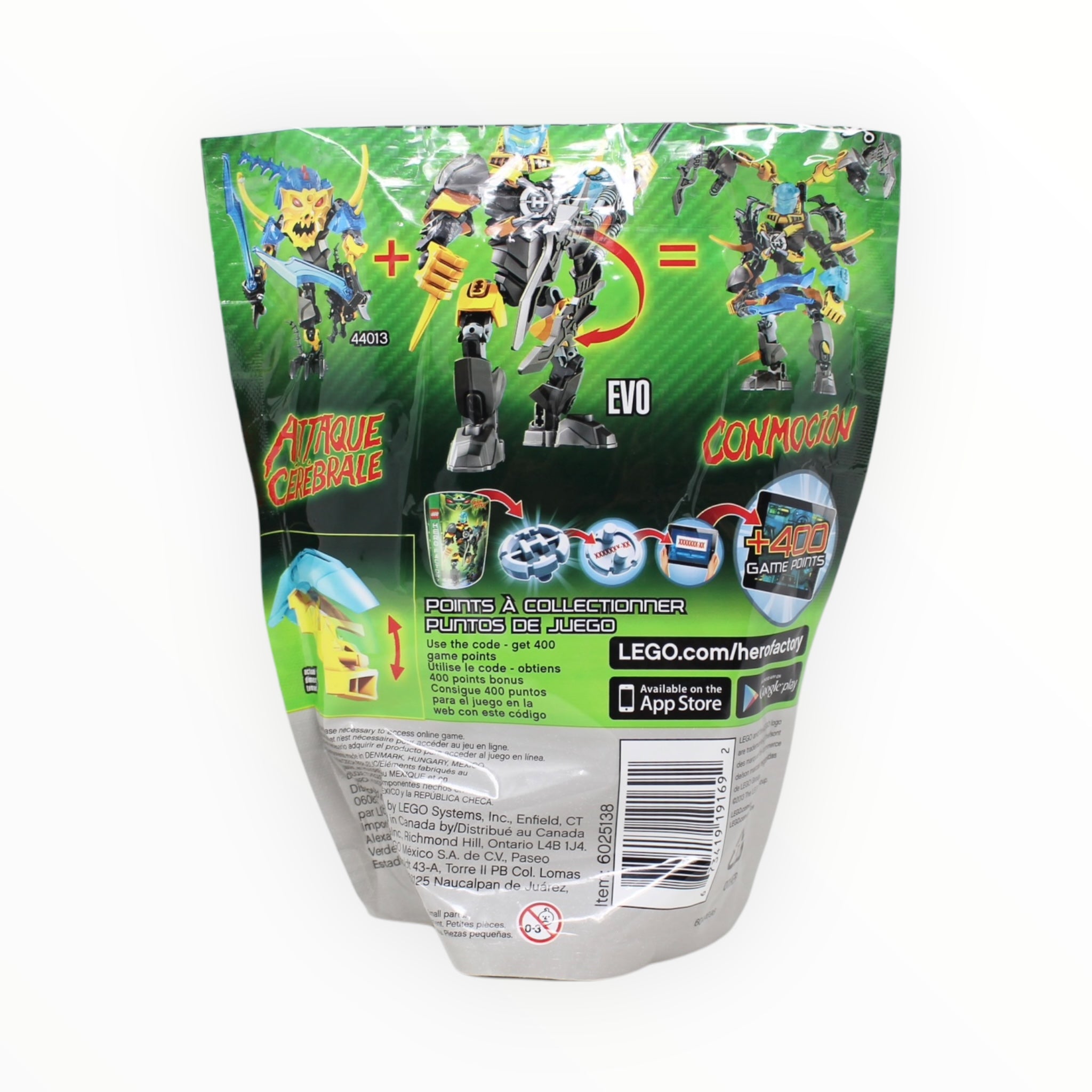 Certified Used Set 44012 Hero Factory Evo