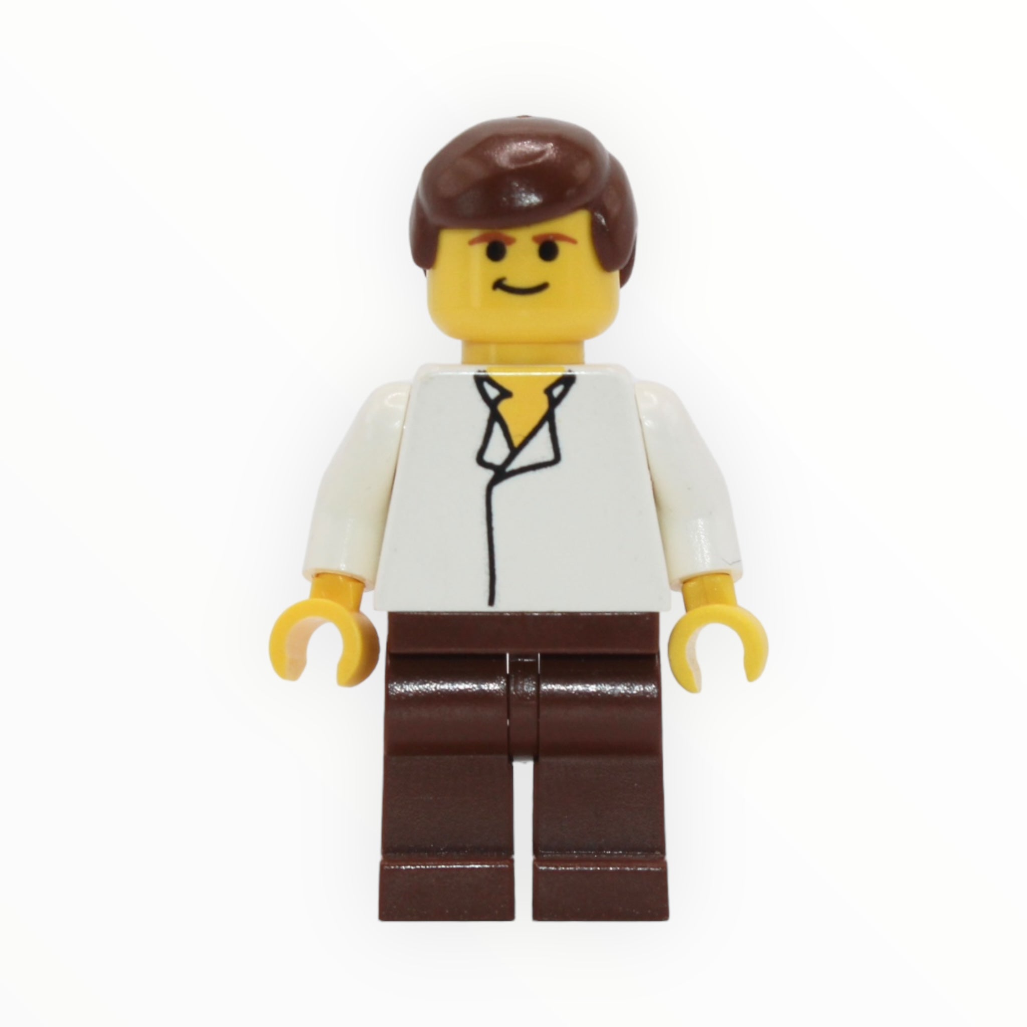 Han Solo (yellow skin, white shirt, brown hair, brown legs, 2000)