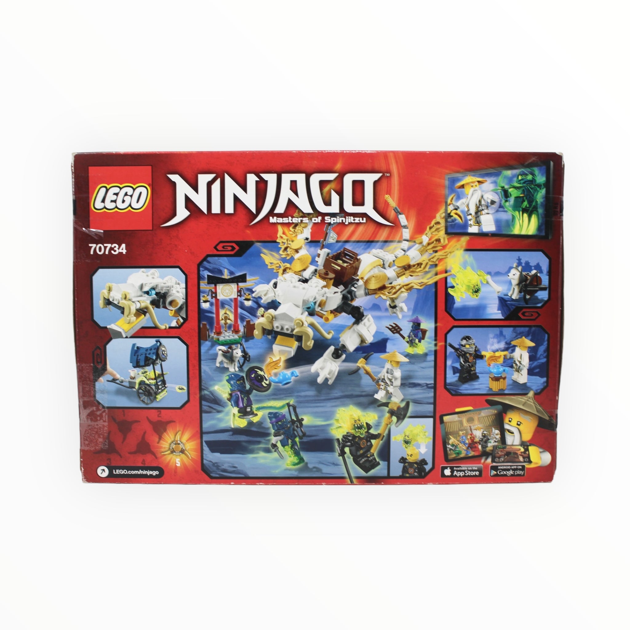 Certified Used Set 70734 Ninjago Master Wu Dragon (open box, sealed bags)