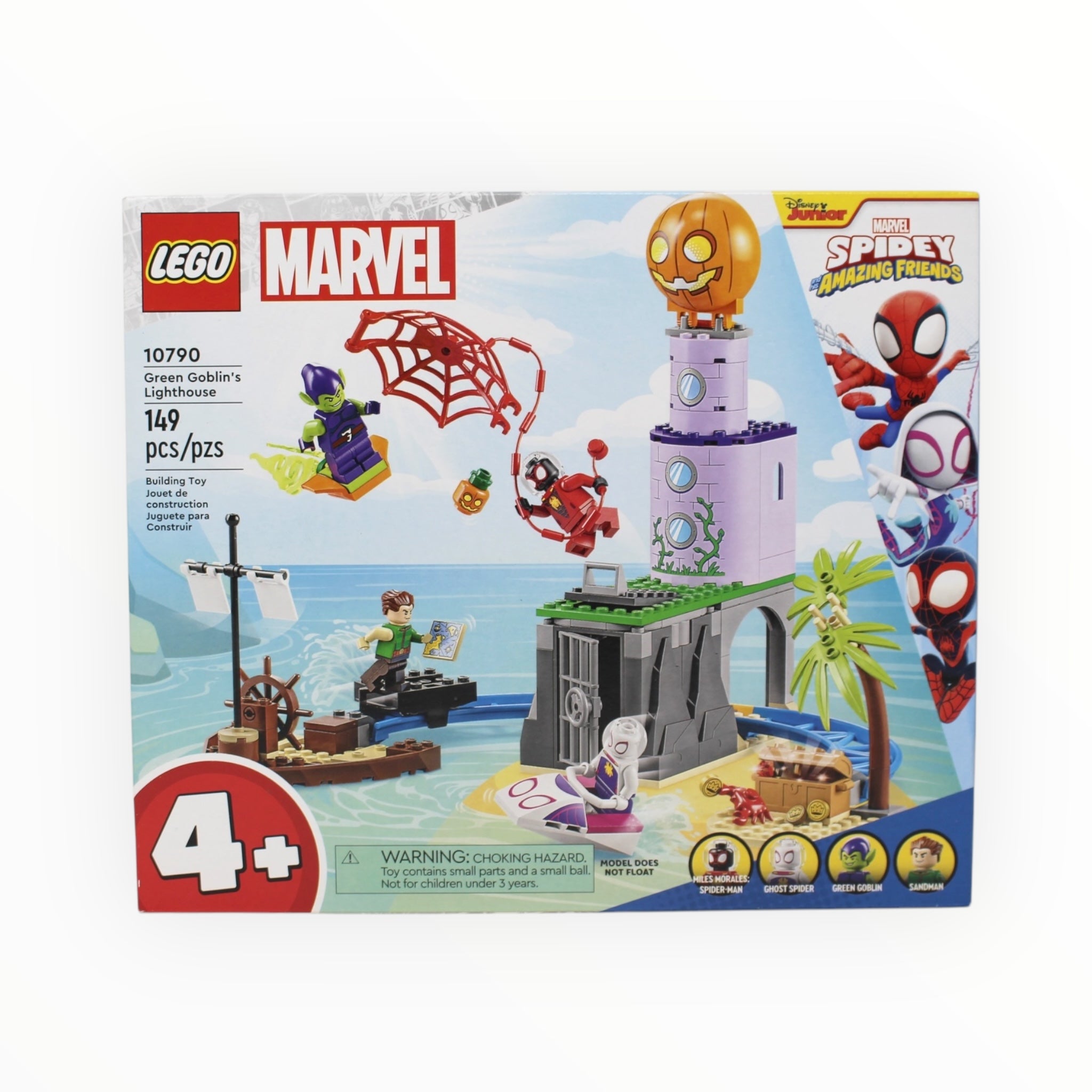 Retired Set 10790 Spidey and his Amazing Friends Team Spidey at Green Goblin's Lighthouse