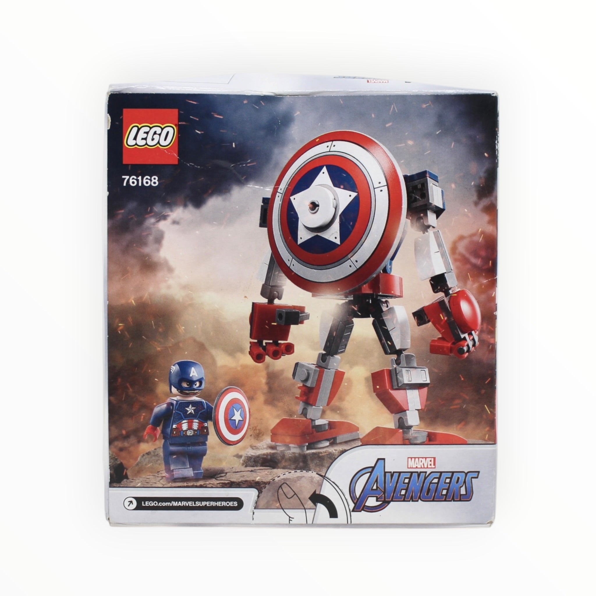 Retired Set 76168 Marvel Captain America Mech Armor (damaged box)