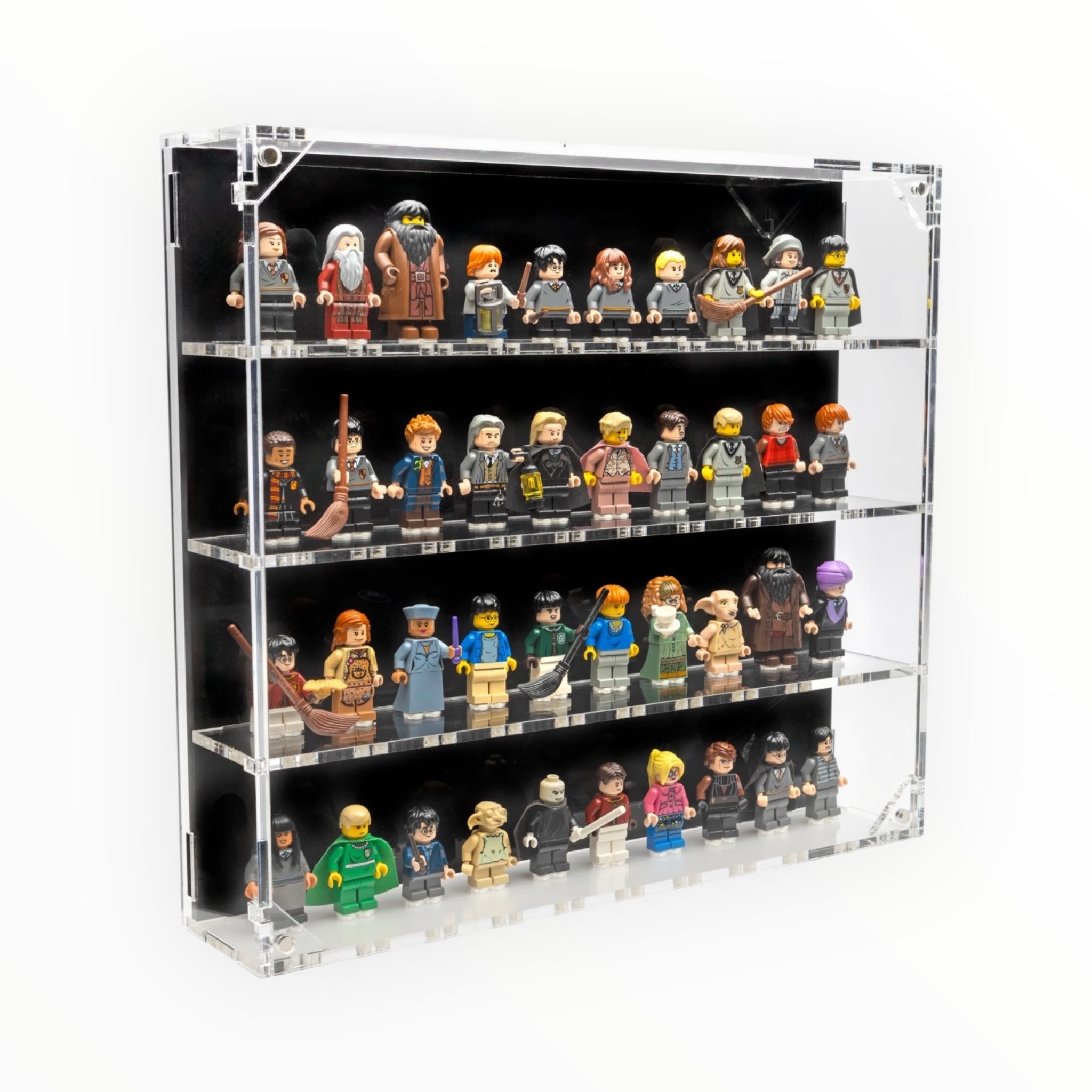 Brickshell Wall-Mounted Display Case - 40 Minifigures