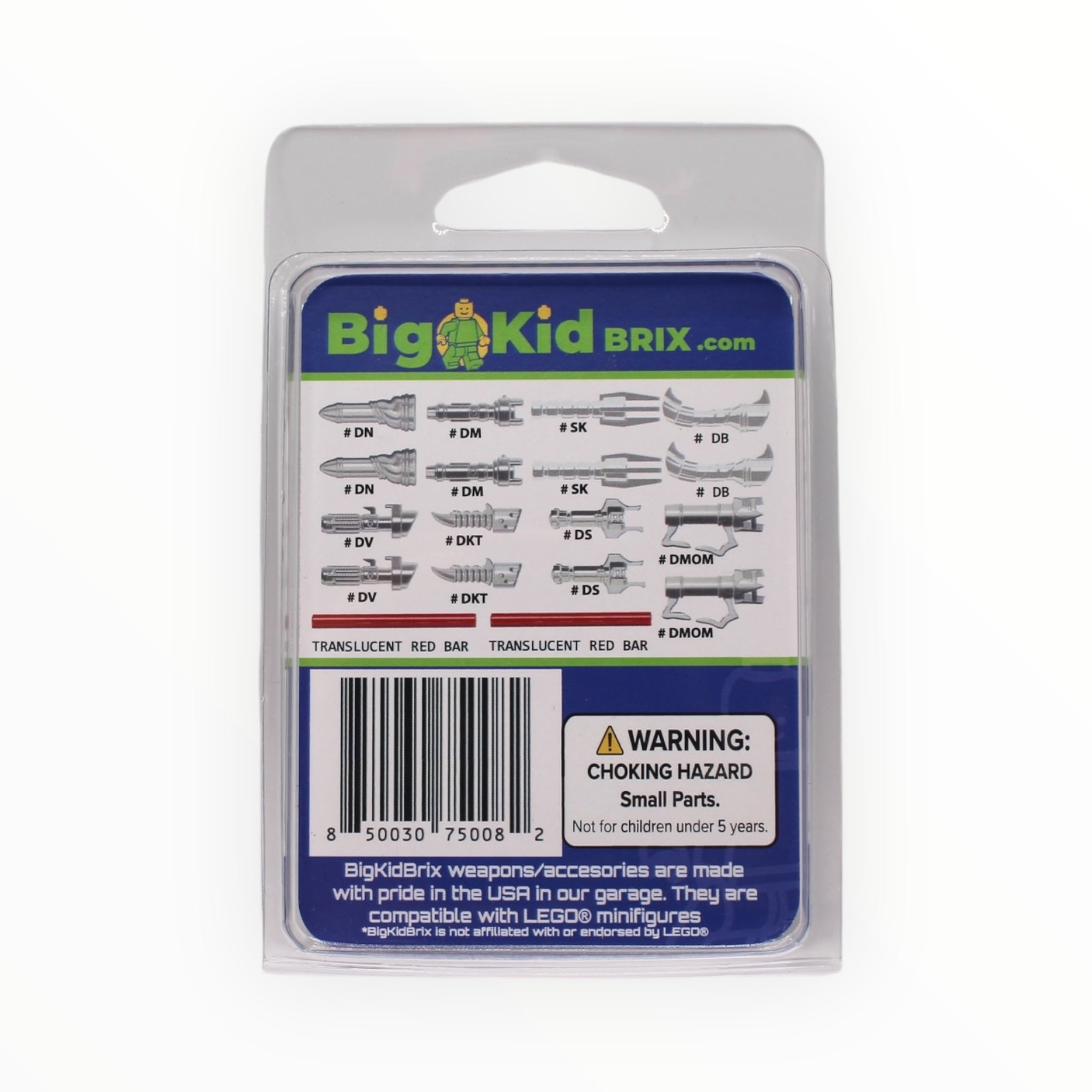 BigKidBrix Lightsabers Dual Villain Hilts - Metallic