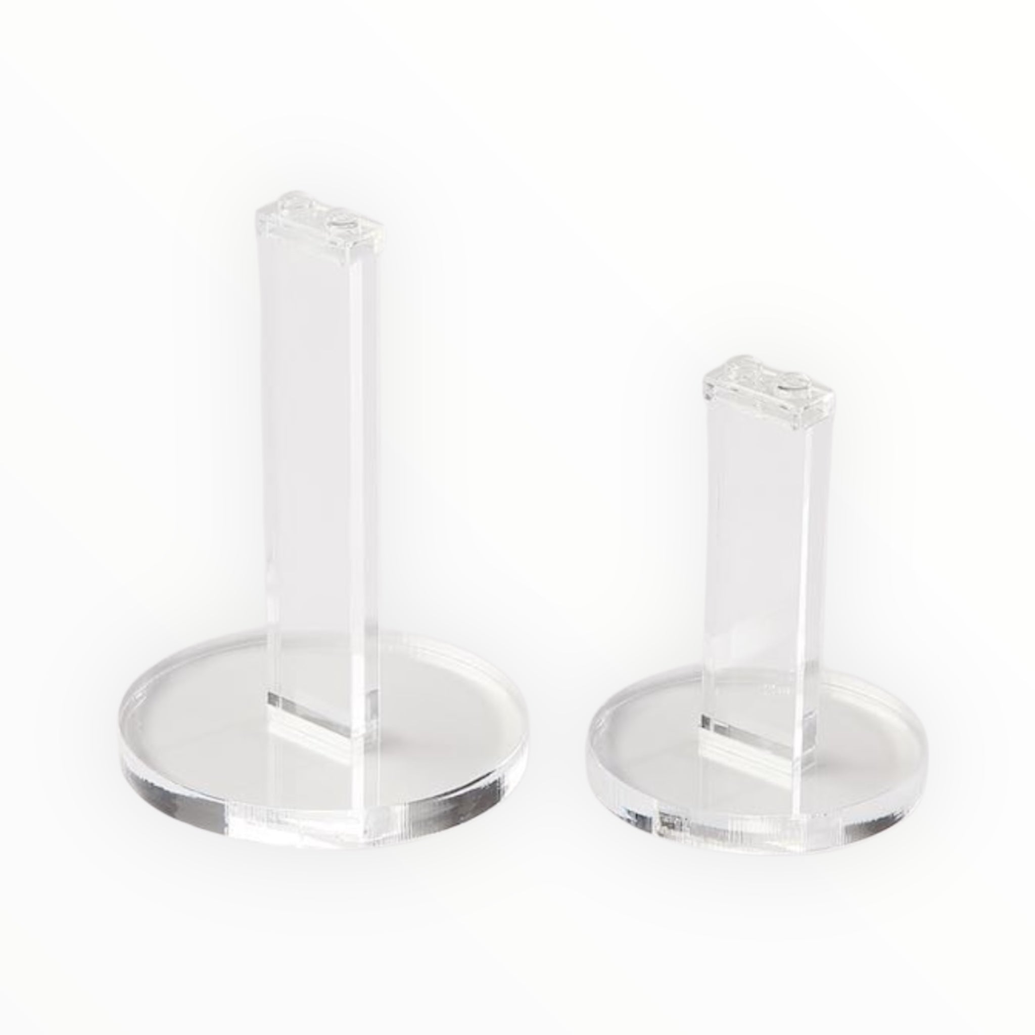 Tricked Out Bricks Micro Display Stand Round 2-pack (clear base)