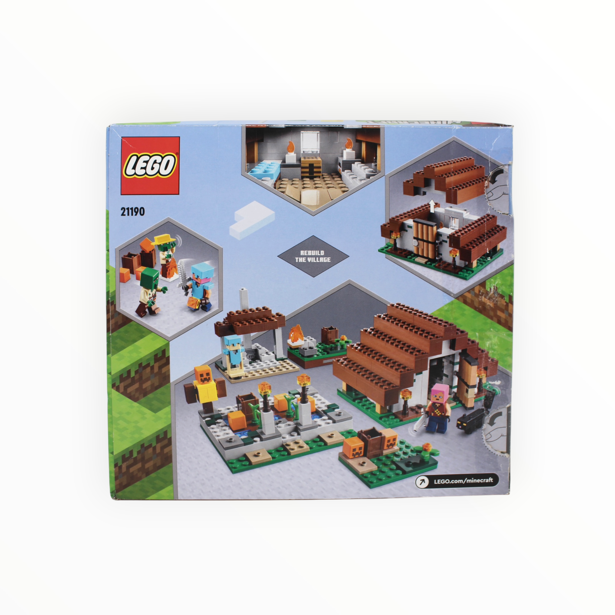 Certified Used Set 21190 Minecraft The Abandoned Village (some box damage)