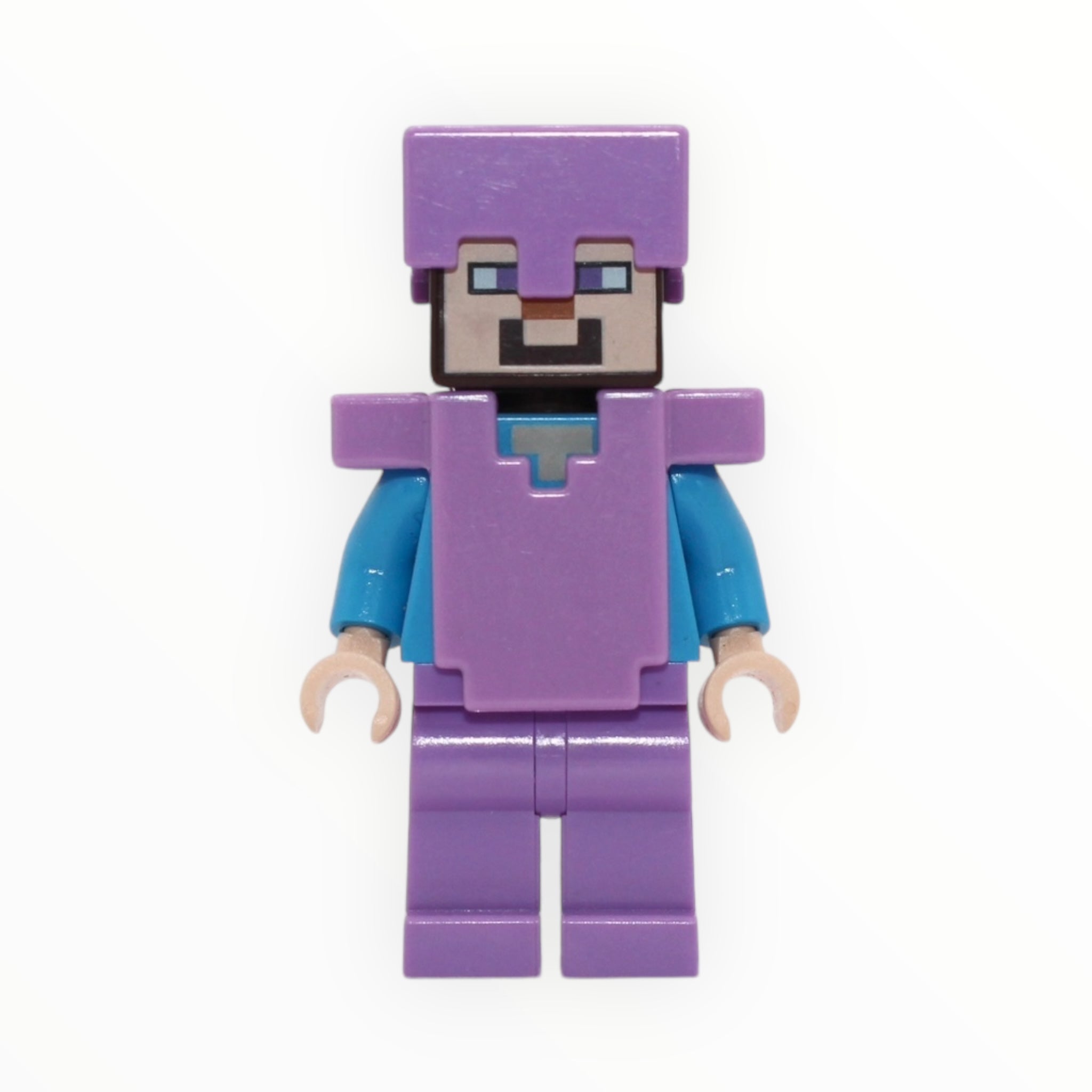 Minecraft Steve (medium lavender helmet, armor, and legs)