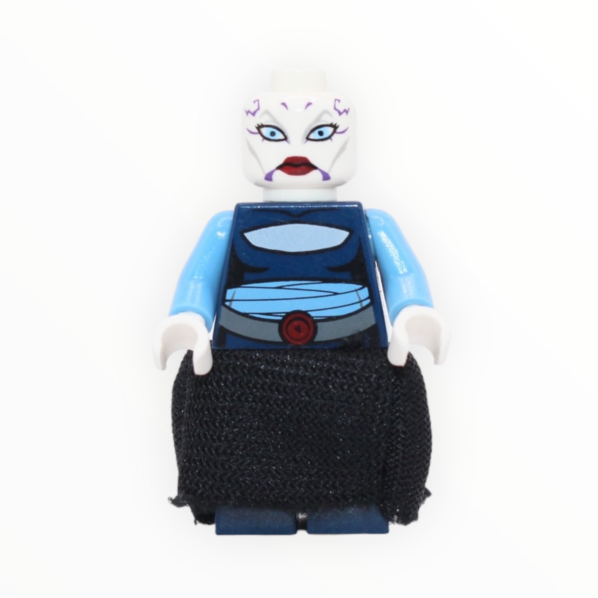 Asajj Ventress (Clone Wars, dark blue torso, cloth skirt, 2008)