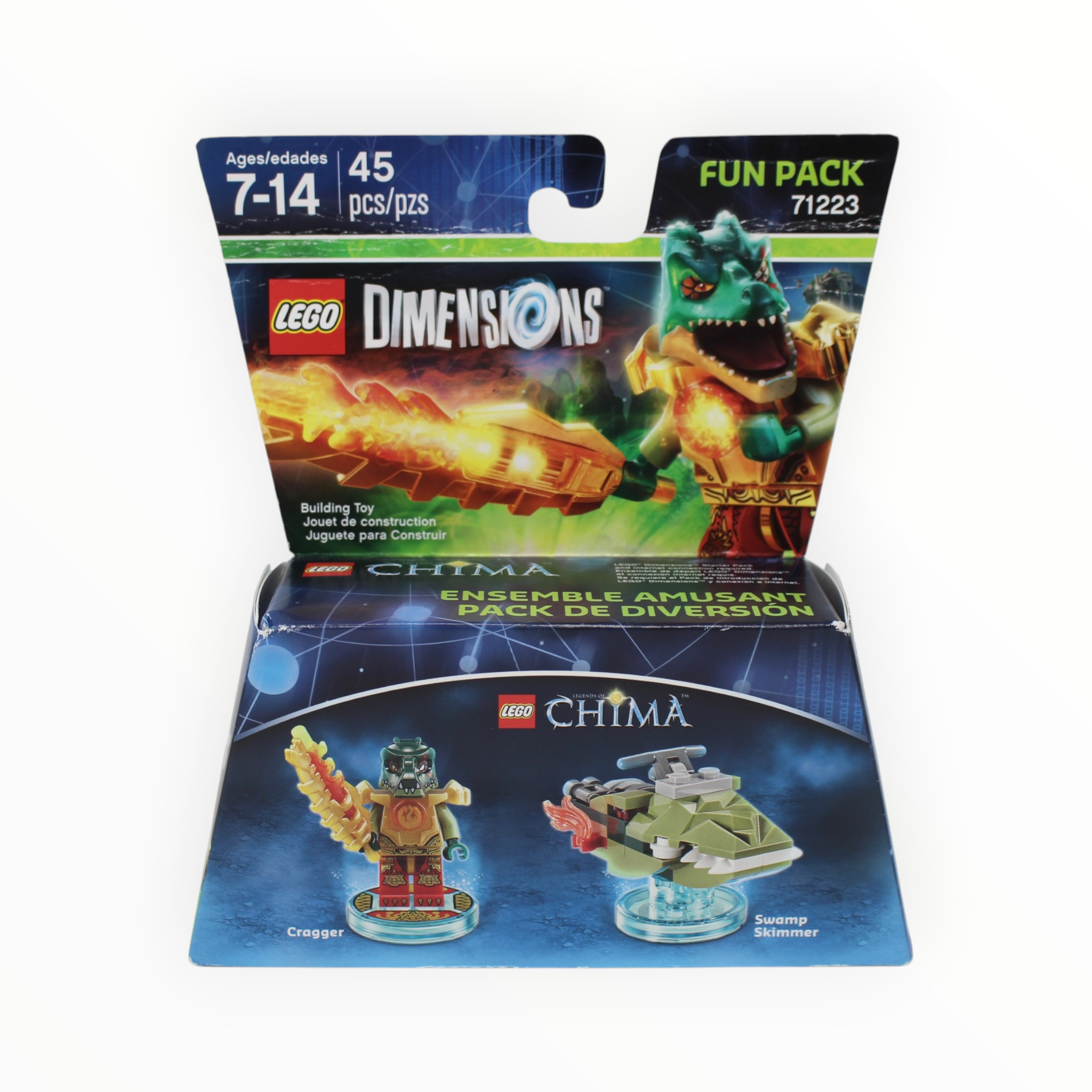 Retired Set 71223 Dimensions Fun Pack - Legends of Chima (Cragger and Swamp Skimmer) (damaged box)
