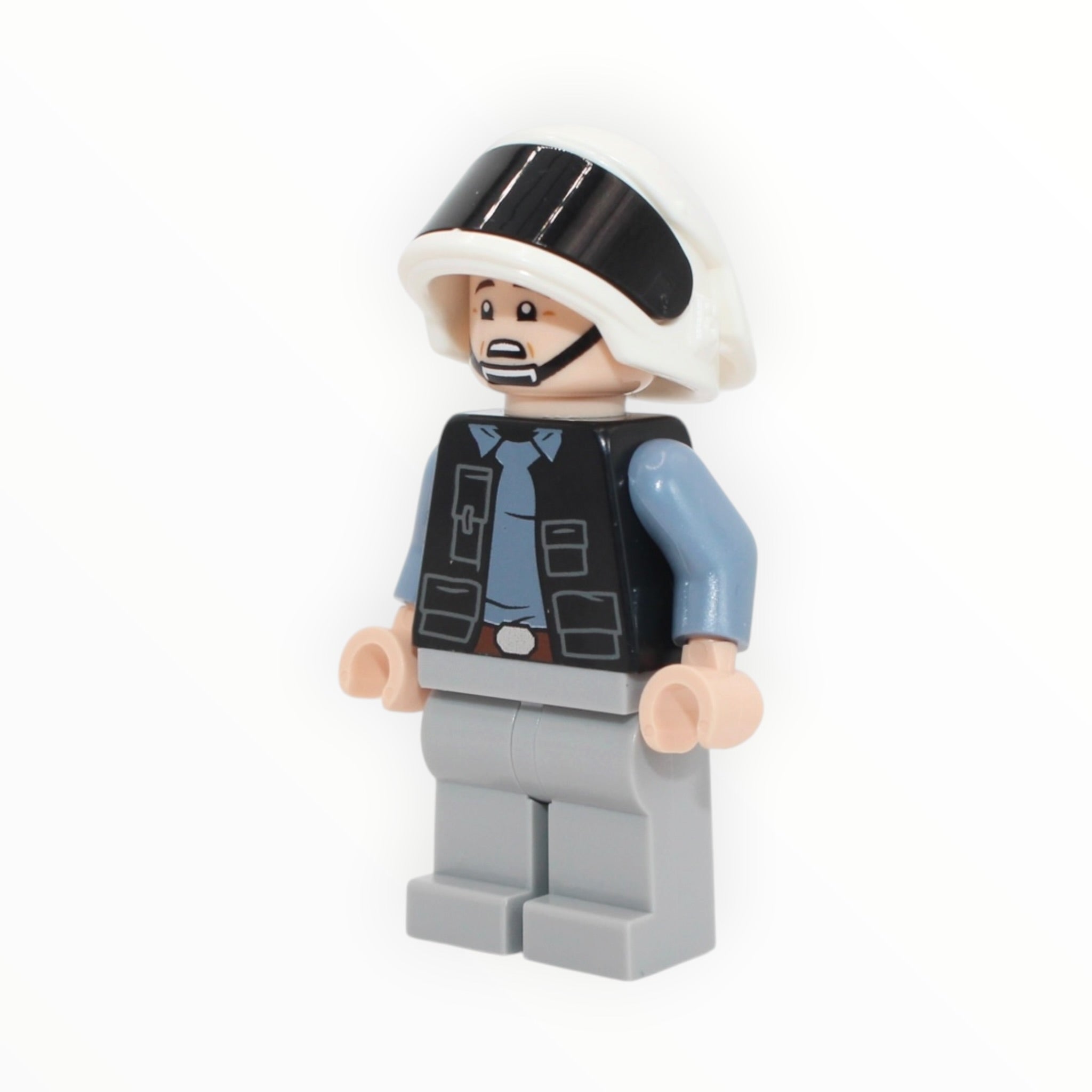 Rebel Fleet Trooper (dark brown eyebrows, detailed vest, black neck, 2024)
