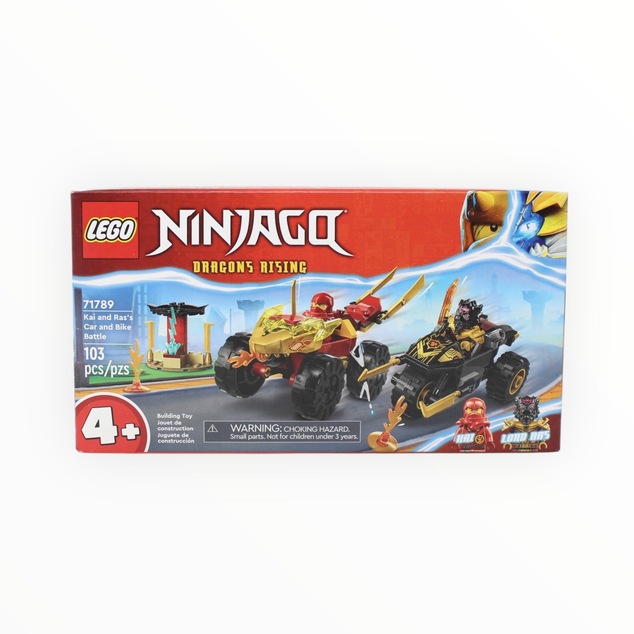 Certified Used Set 71789 Ninjago Kai and Ras’s Car and Bike Battle