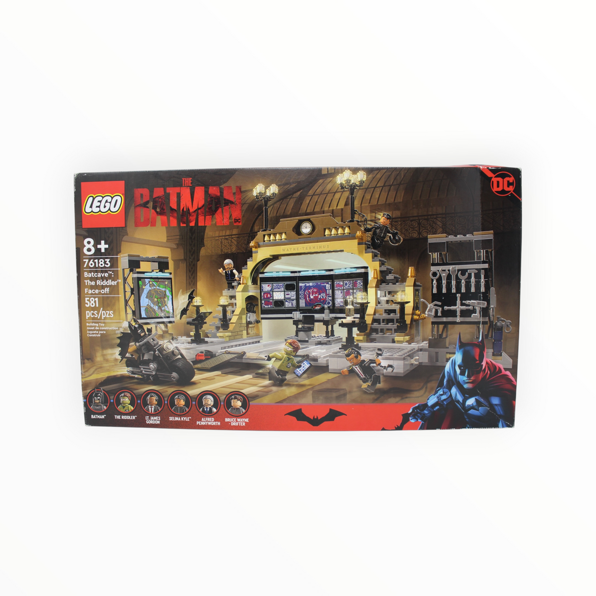 Retired Set 76183 The Batman Batcave: The Riddler Face-off (damaged box)
