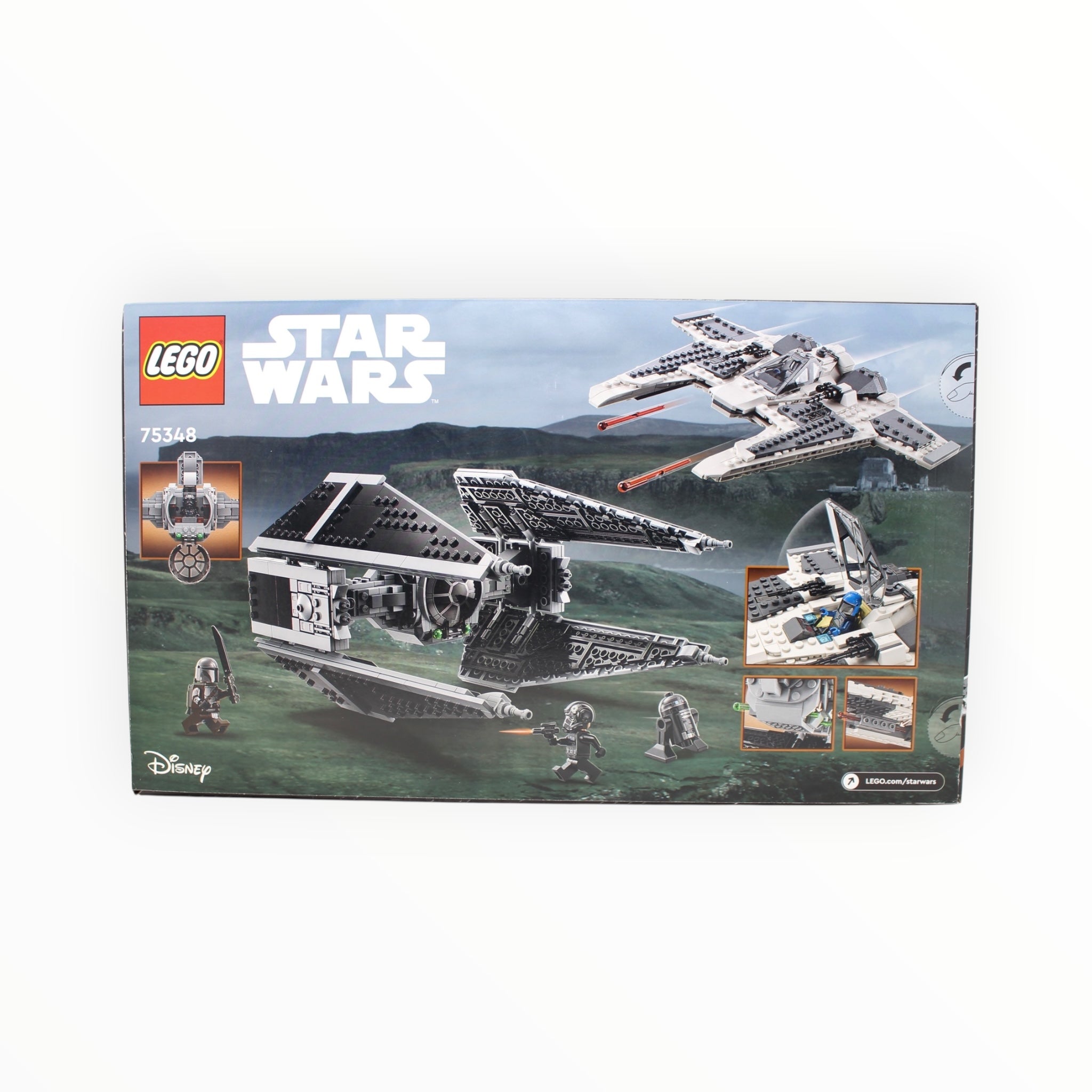 Retired Set 75348 Star Wars Mandalorian Fang Fighter vs. TIE Interceptor