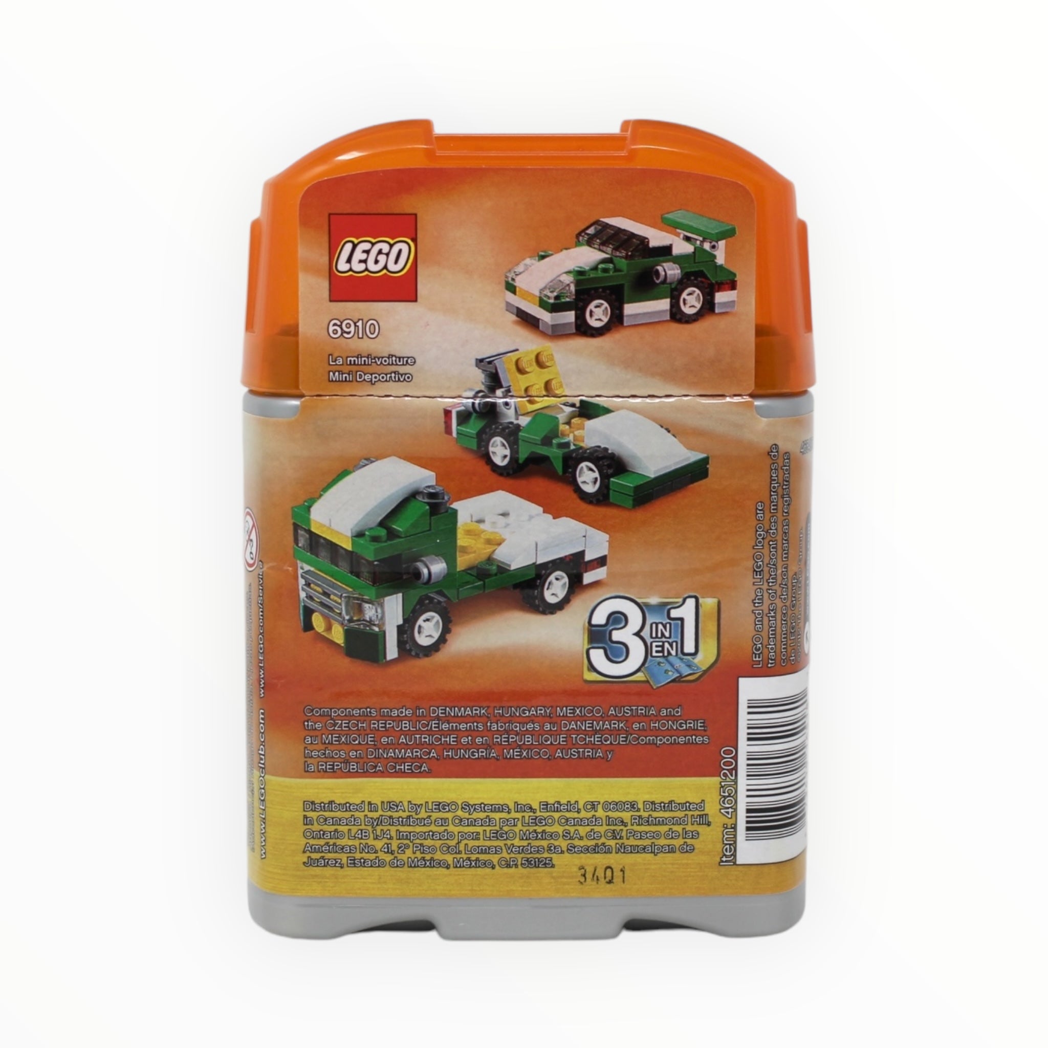 Certified Used Set 6910 Creator Mini Sports Car