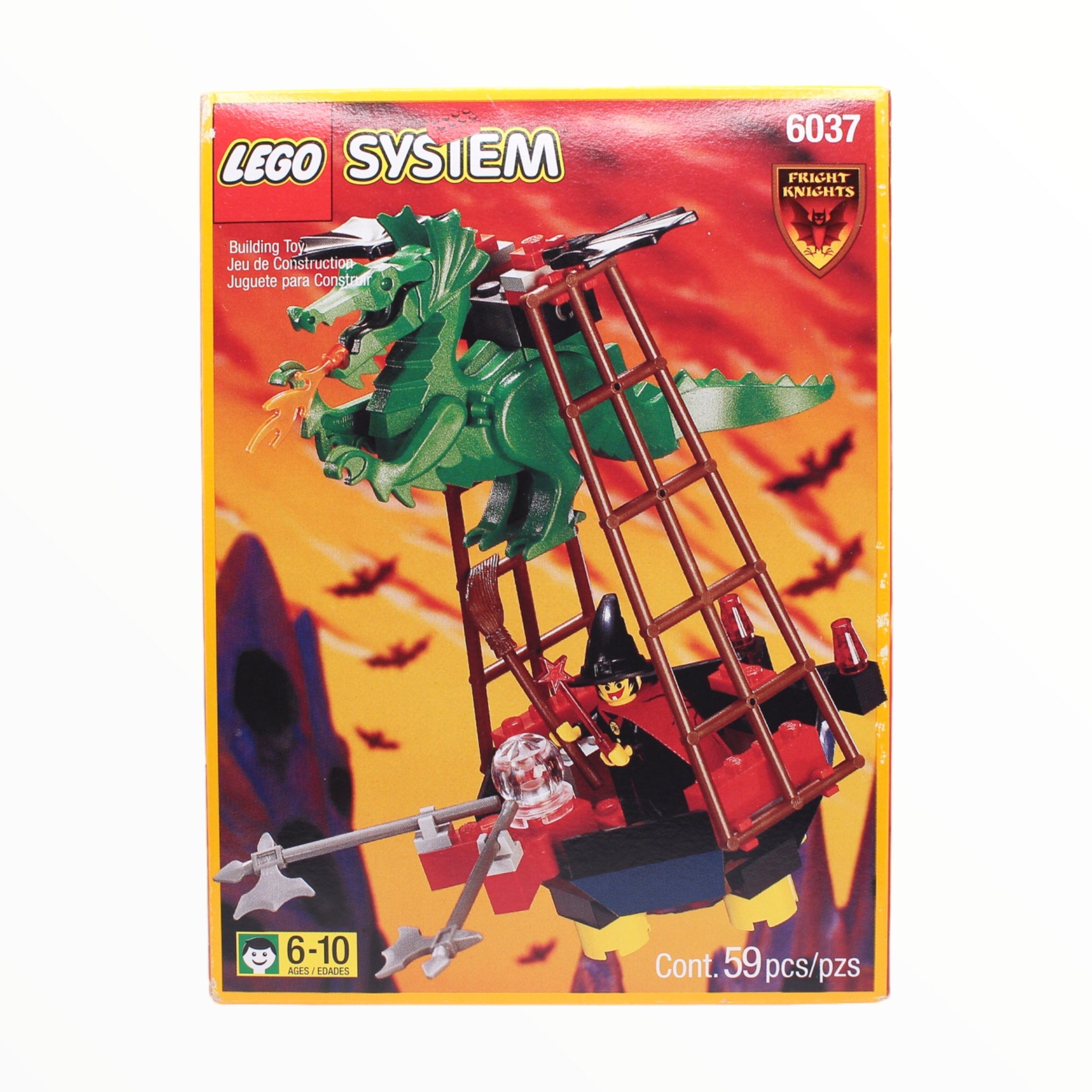 Certified Used Set 6037 Fright Knights Witch's Windship