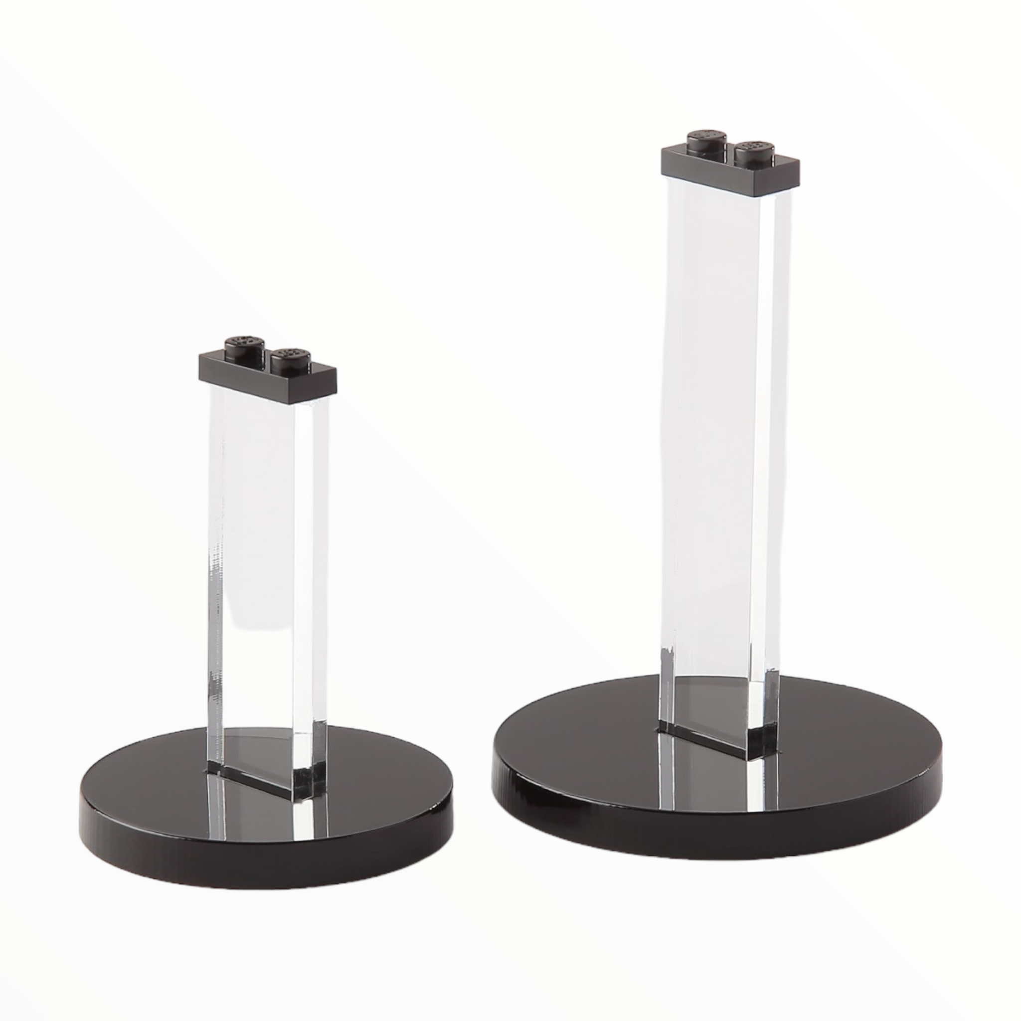 Tricked Out Bricks Micro Display Stand Round 2-pack (black base)