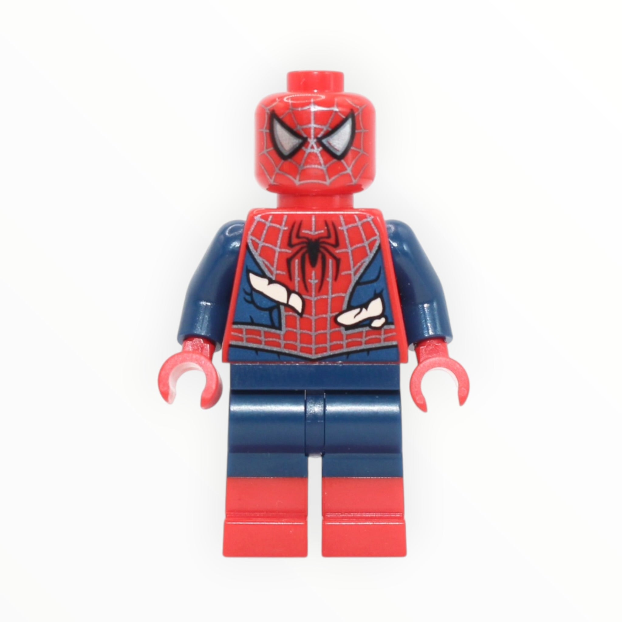 Spider-Man (silver webbing, costume tears, 2025)