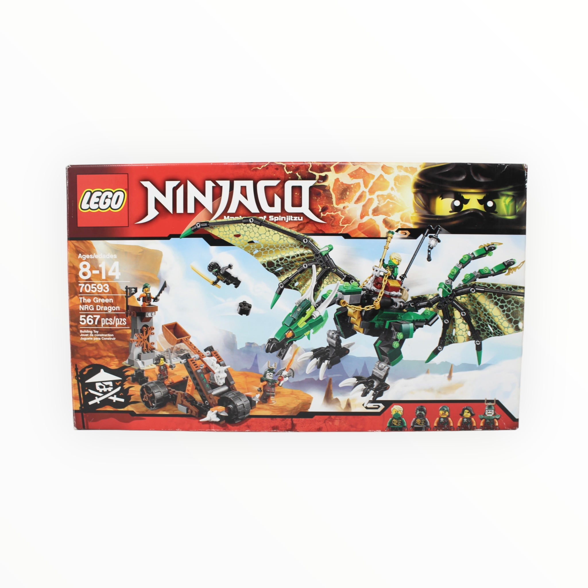 Certified Used Set 70593 Ninjago The Green NRG Dragon