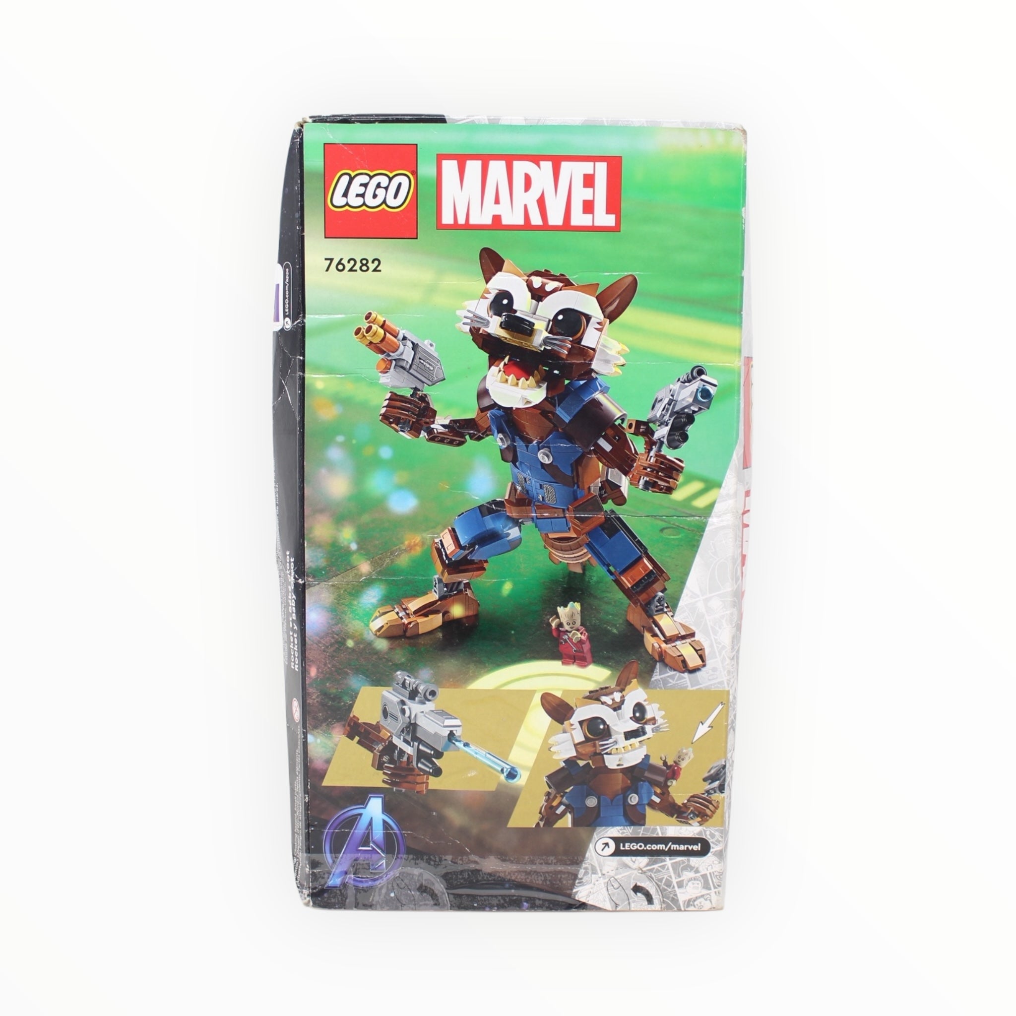 Certified Used Set 76282 Marvel Infinity Saga Rocket & Baby Groot (damaged box)