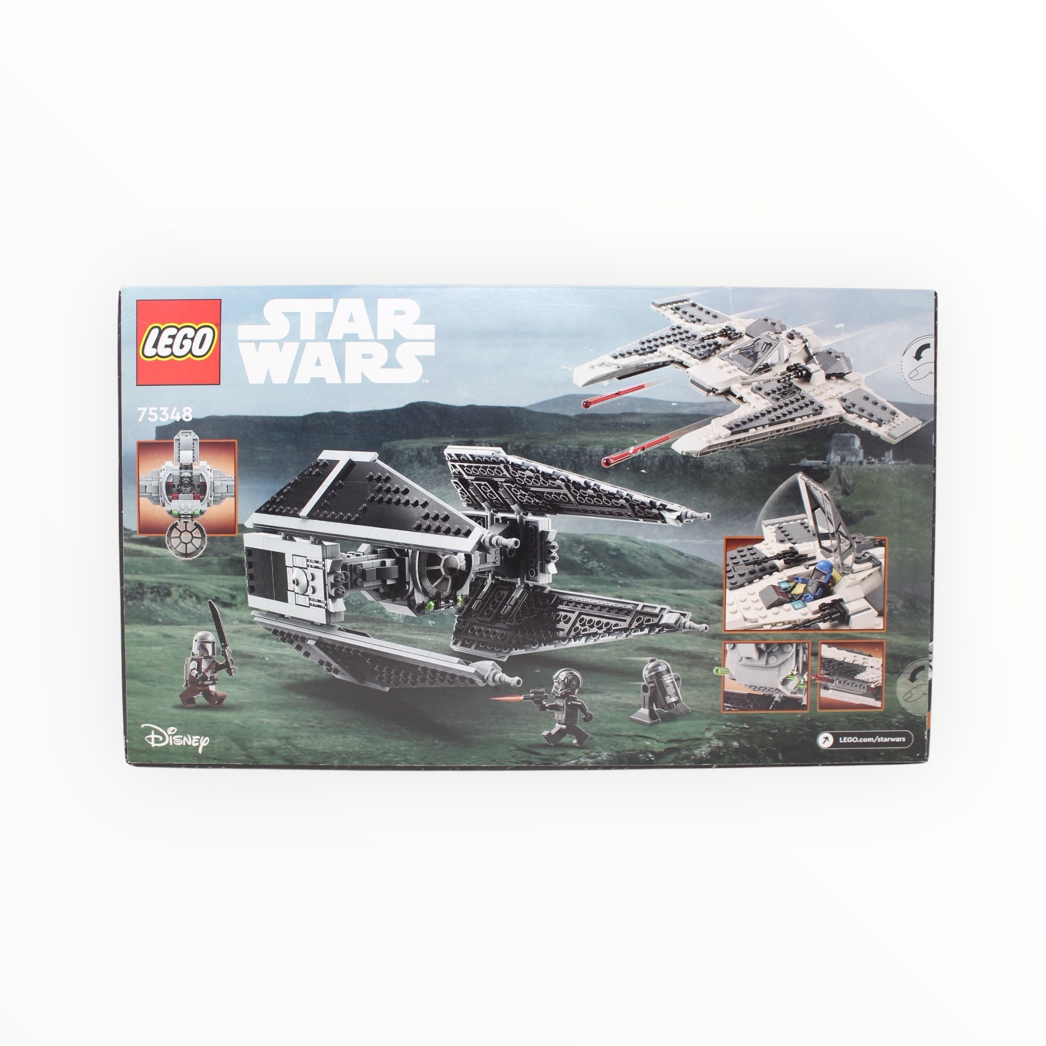 Retired Set 75348 Star Wars Mandalorian Fang Fighter vs. TIE Interceptor (slight box damage)