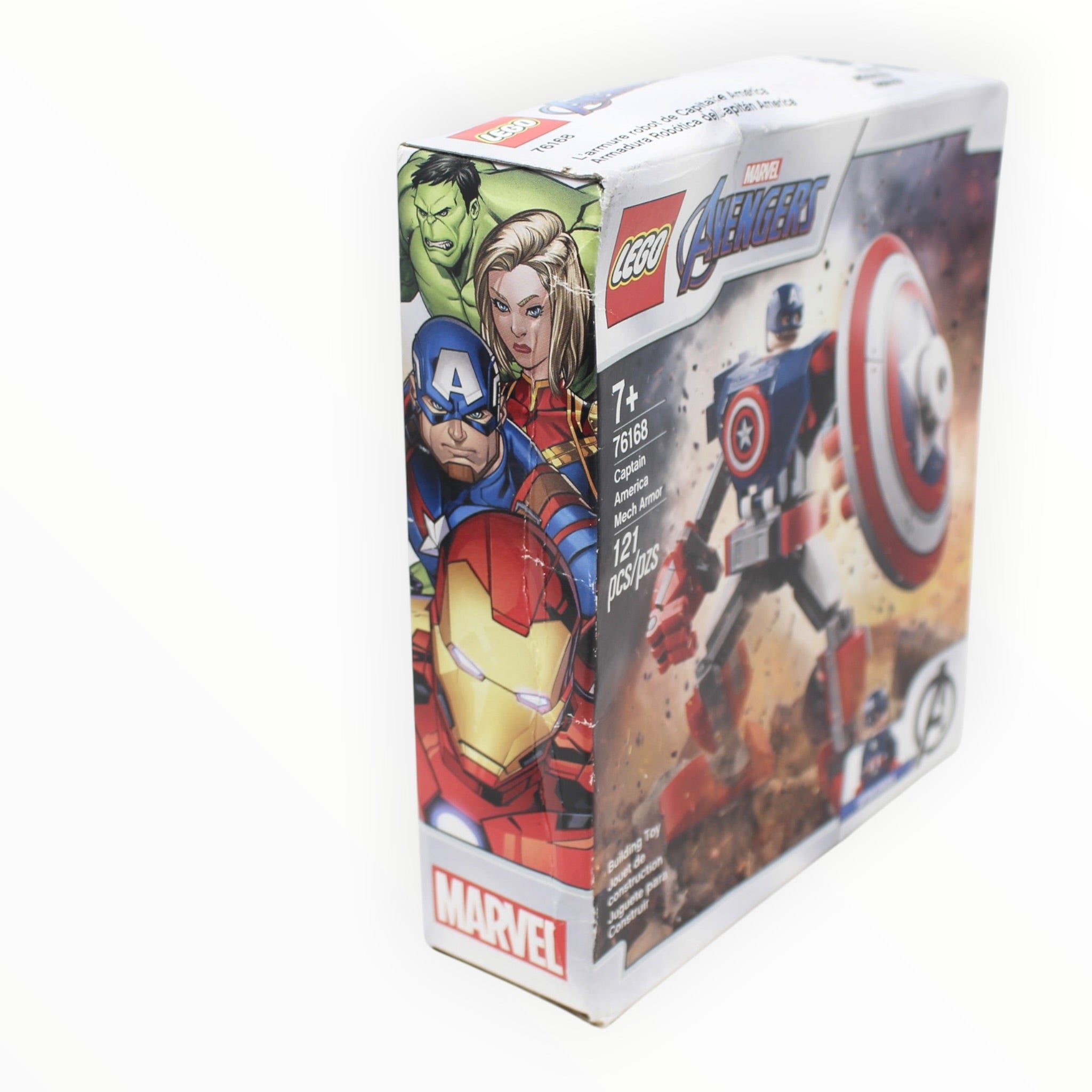 Retired Set 76168 Marvel Captain America Mech Armor (damaged box)