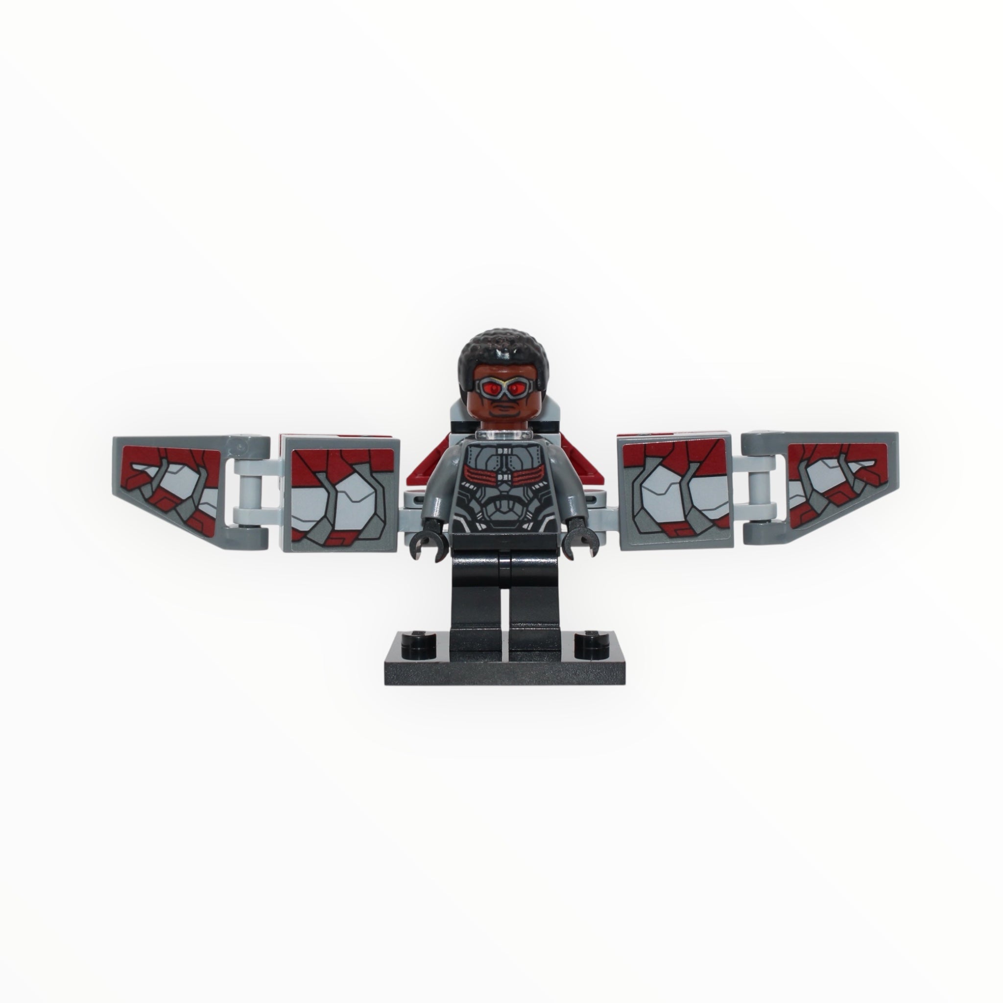 The Falcon (Infinity War, dark bluish gray suit, brick-built wings, stickered, 2018)