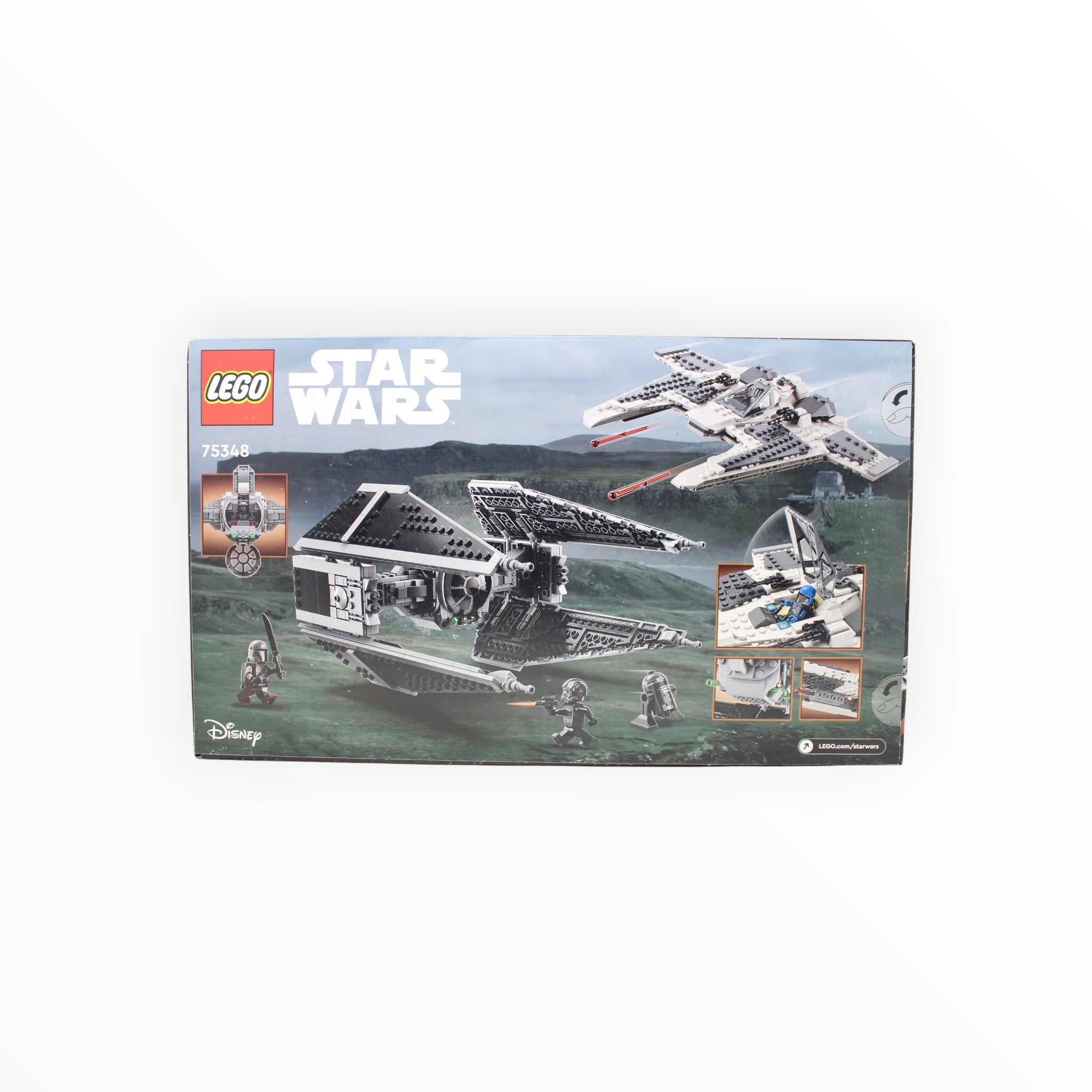 Retired Set 75348 Star Wars Mandalorian Fang Fighter vs. TIE Interceptor (damaged box)