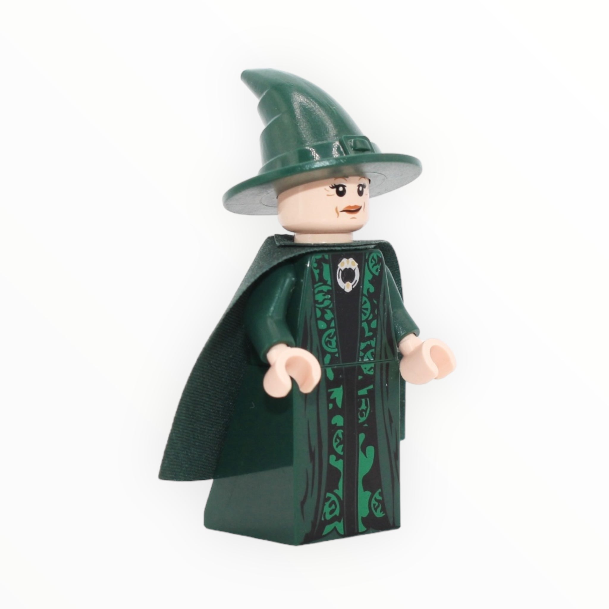 Professor Minerva McGonagall (dark green hat and cape, dress, 2010)