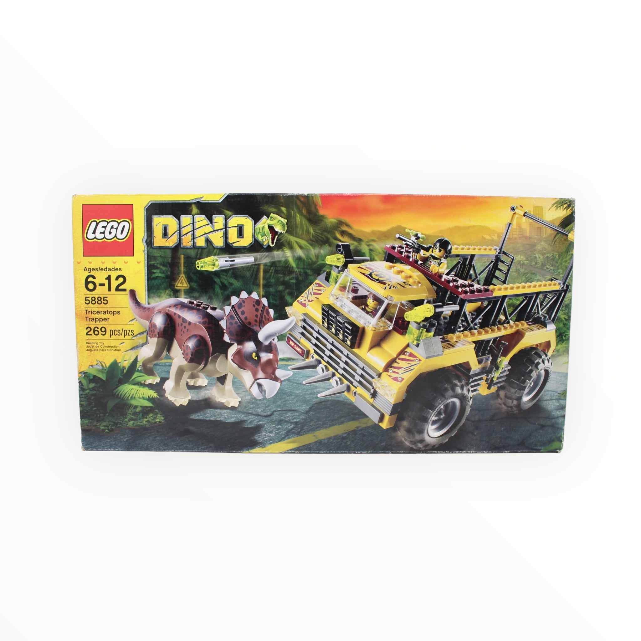 Certified Used Set 5885 Dino Triceratops Trapper (open box, sealed bags)