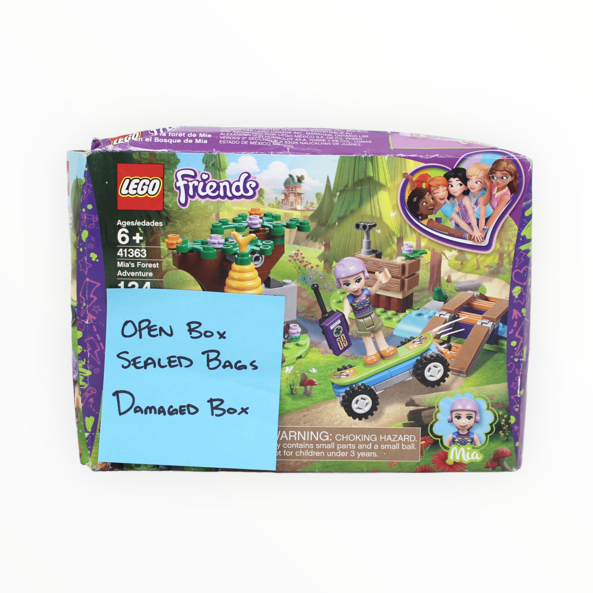 Certified Used Set 41363 Friends Mia’s Forest Adventure (open and damaged box, sealed bags)