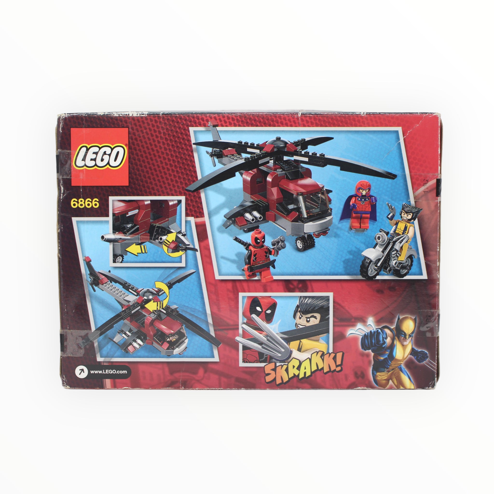 Retired Set 6866 Marvel Super Heroes Wolverine’s Chopper Showdown (damaged box)