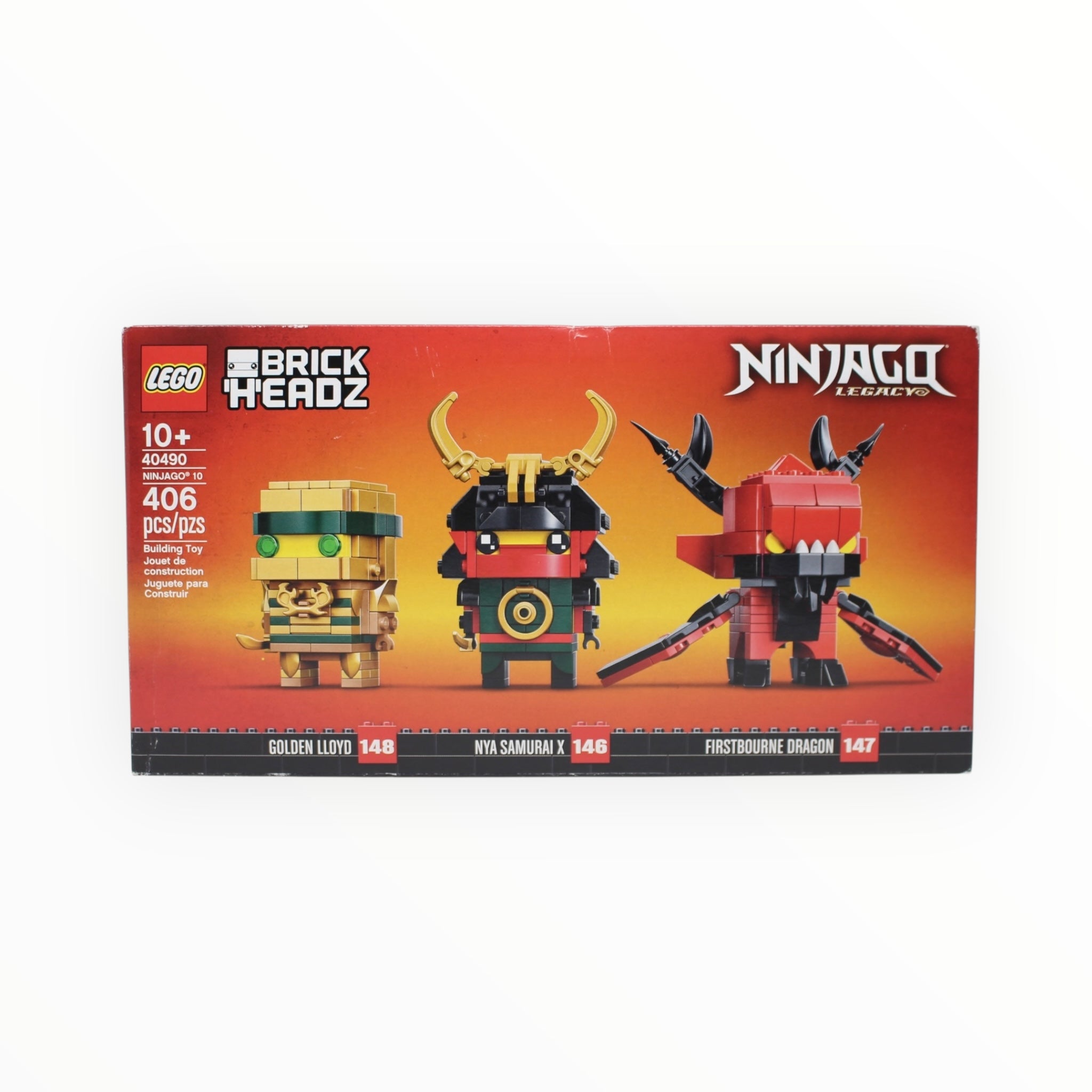 Retired Set 40490 Ninjago BrickHeadz NINJAGO 10 (slight box damage)