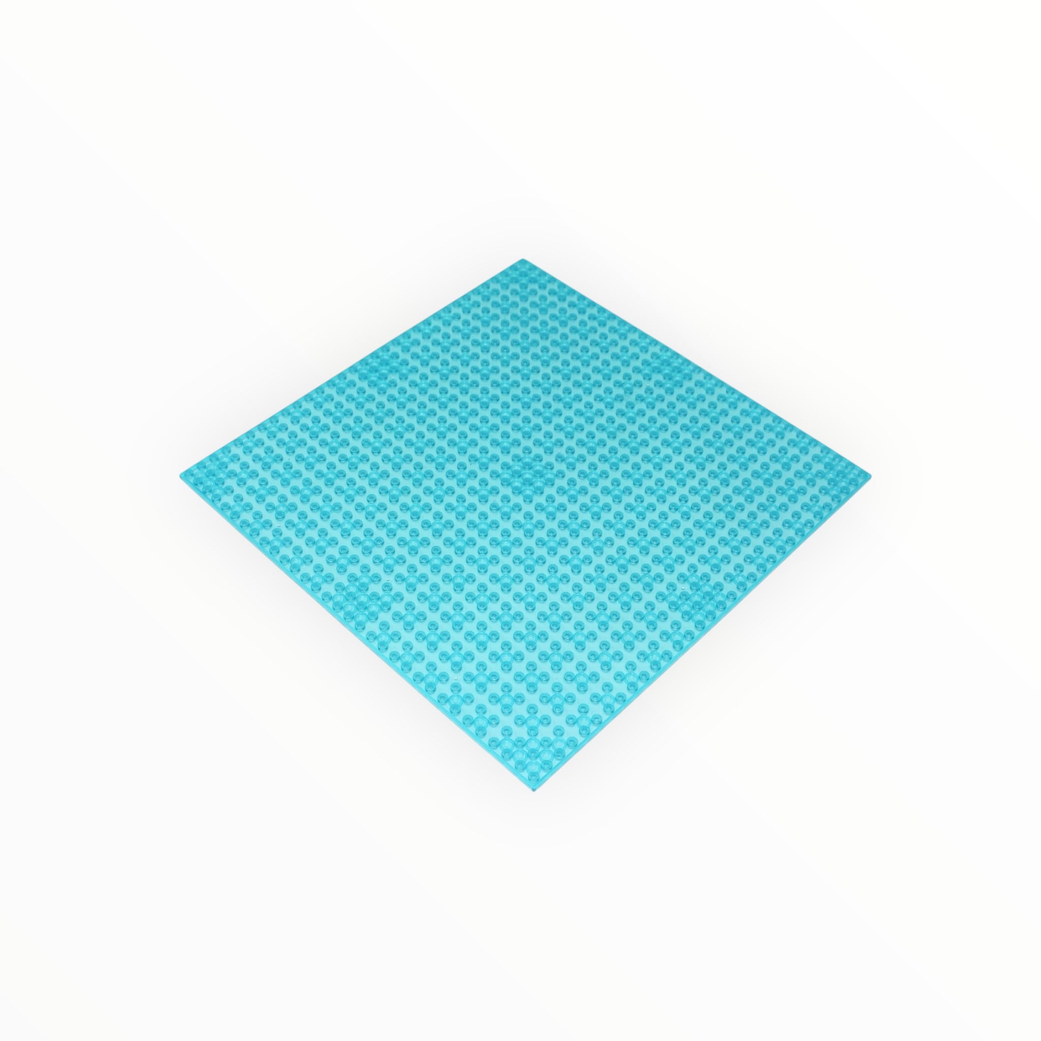 Transparent Aqua LEGO® Compatible Baseplates 10x10