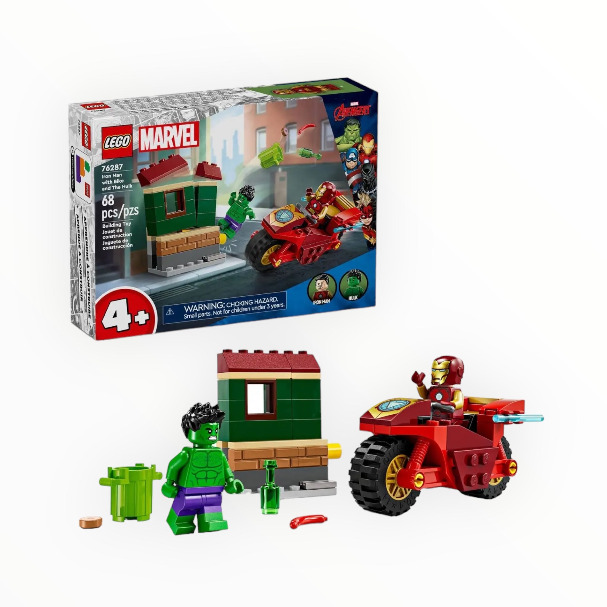 76287 Marvel Iron Man with Bike and The Hulk
