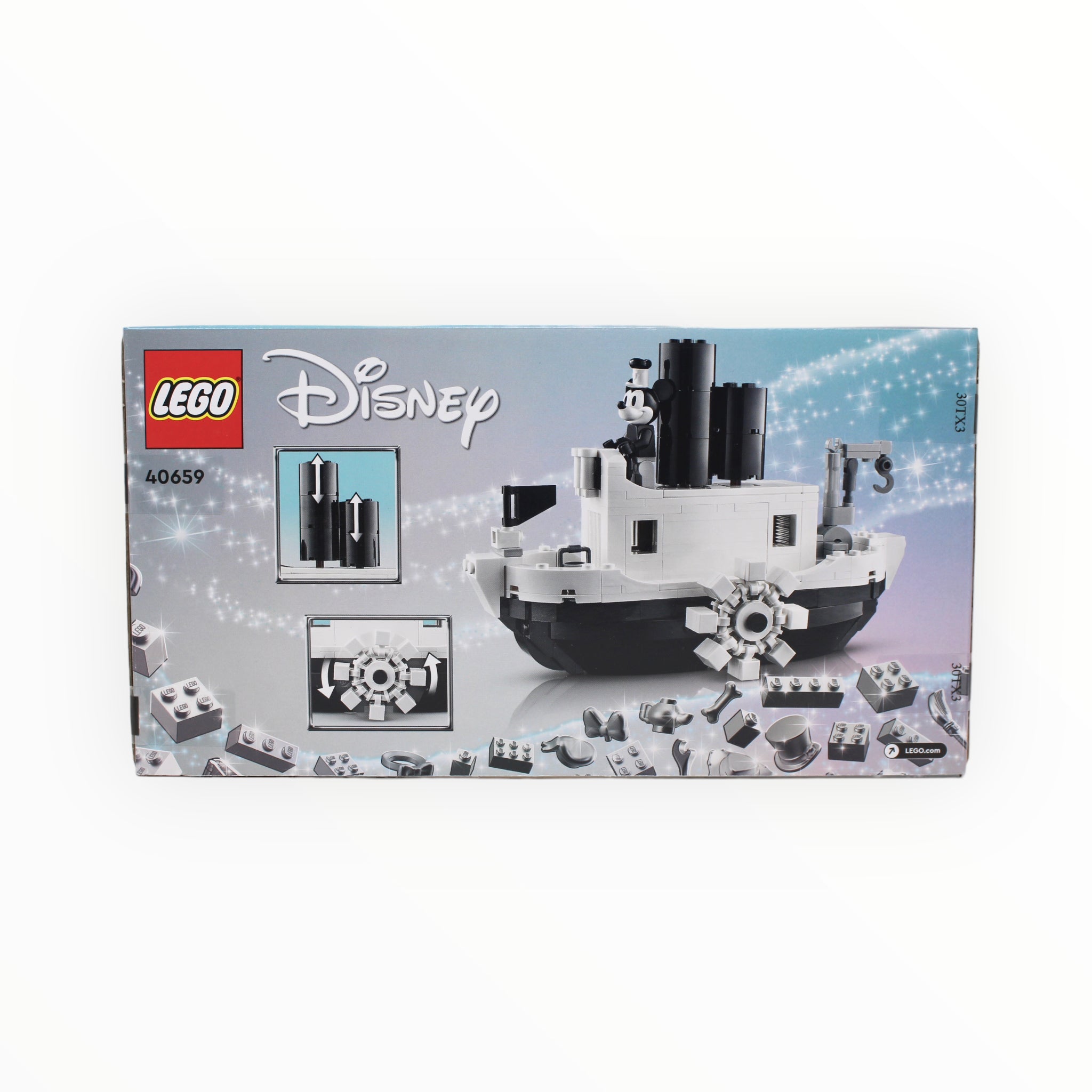 Retired Set 40659 Disney Mini Steamboat Willie