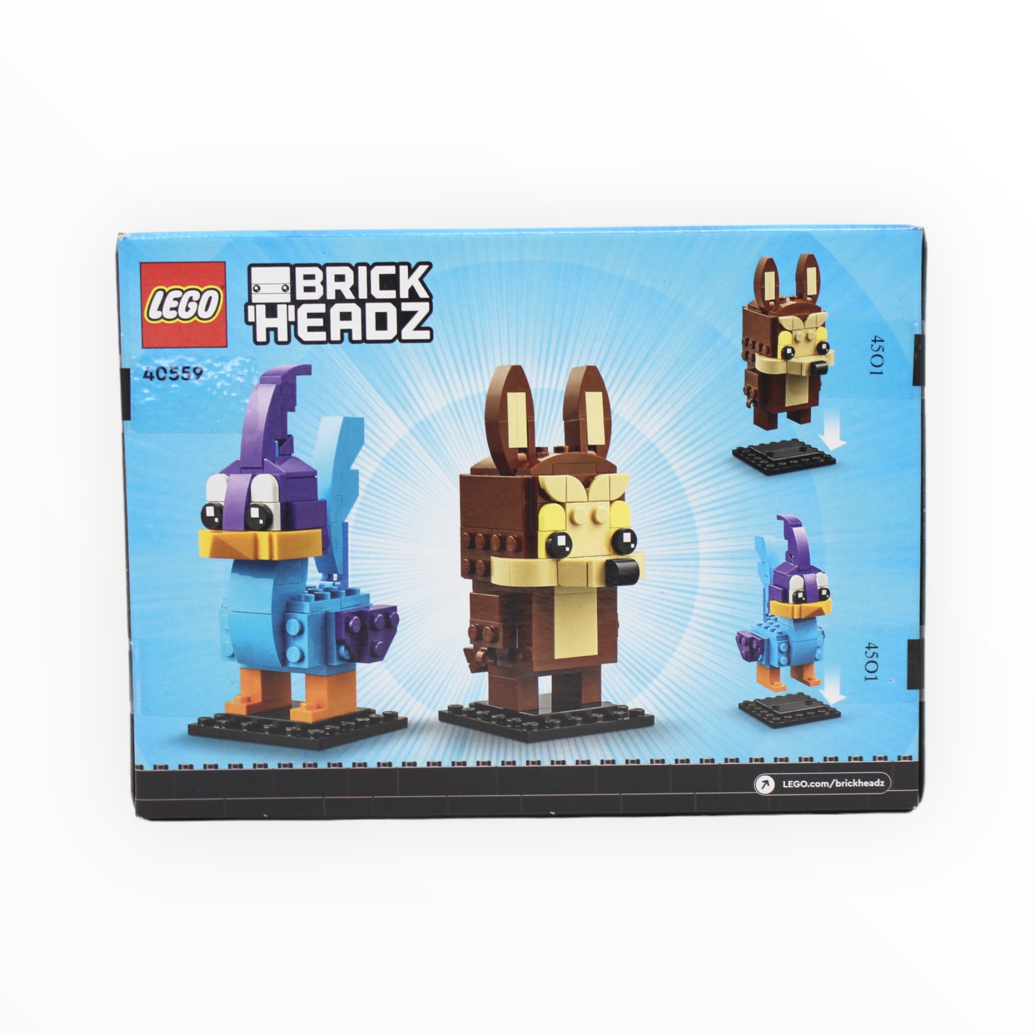 Retired Set 40559 Looney Tunes BrickHeadz Road Runner & Wile E. Coyote