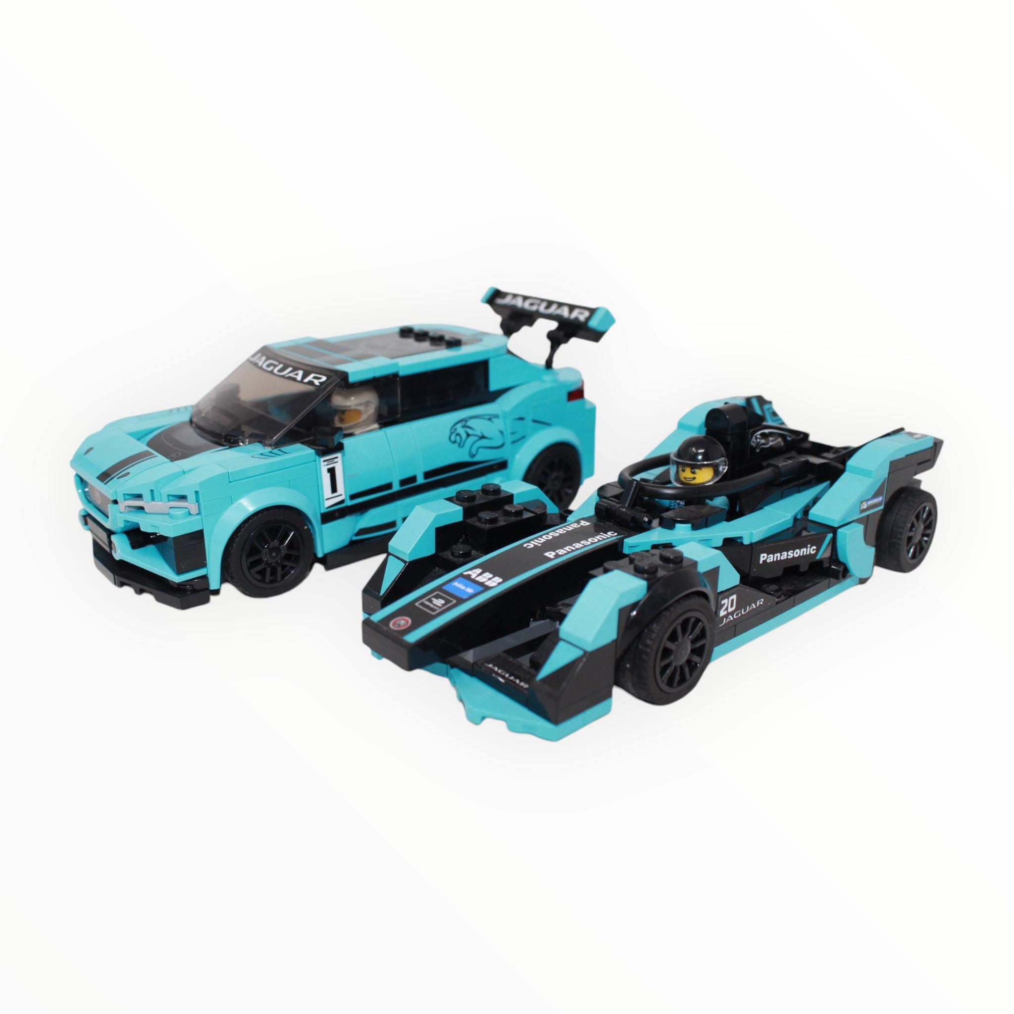 Used Set 76898 Speed Champions Formula E Panasonic Jaguar Racing GEN2 Car & Jaguar I-PACE eTROPHY