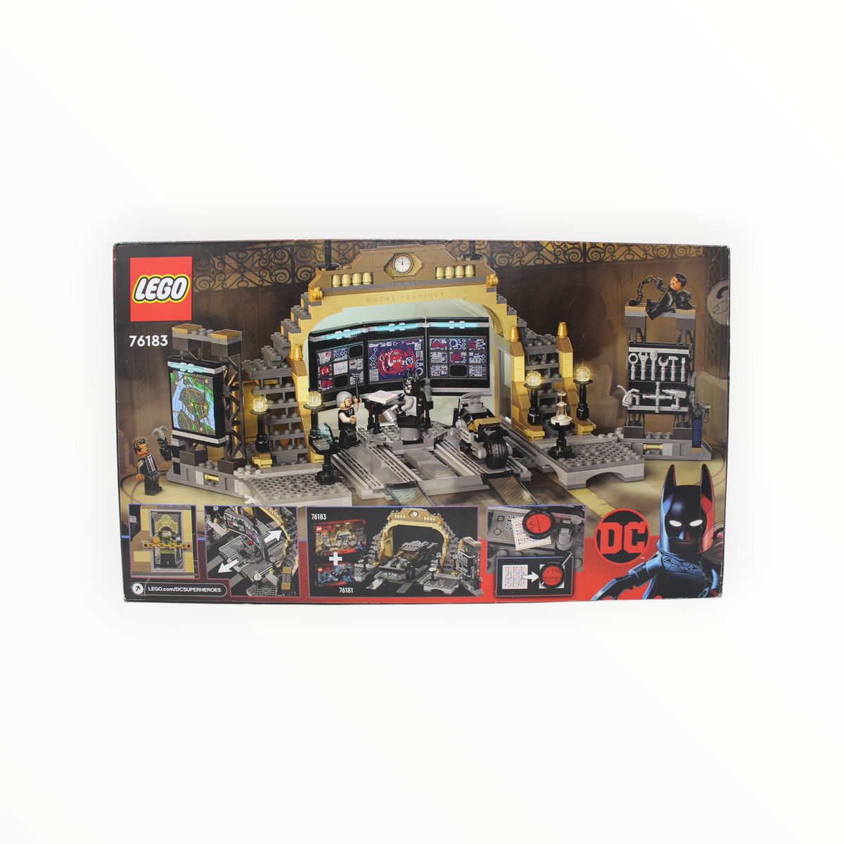 Retired Set 76183 The Batman Batcave: The Riddler Face-off (damaged box)