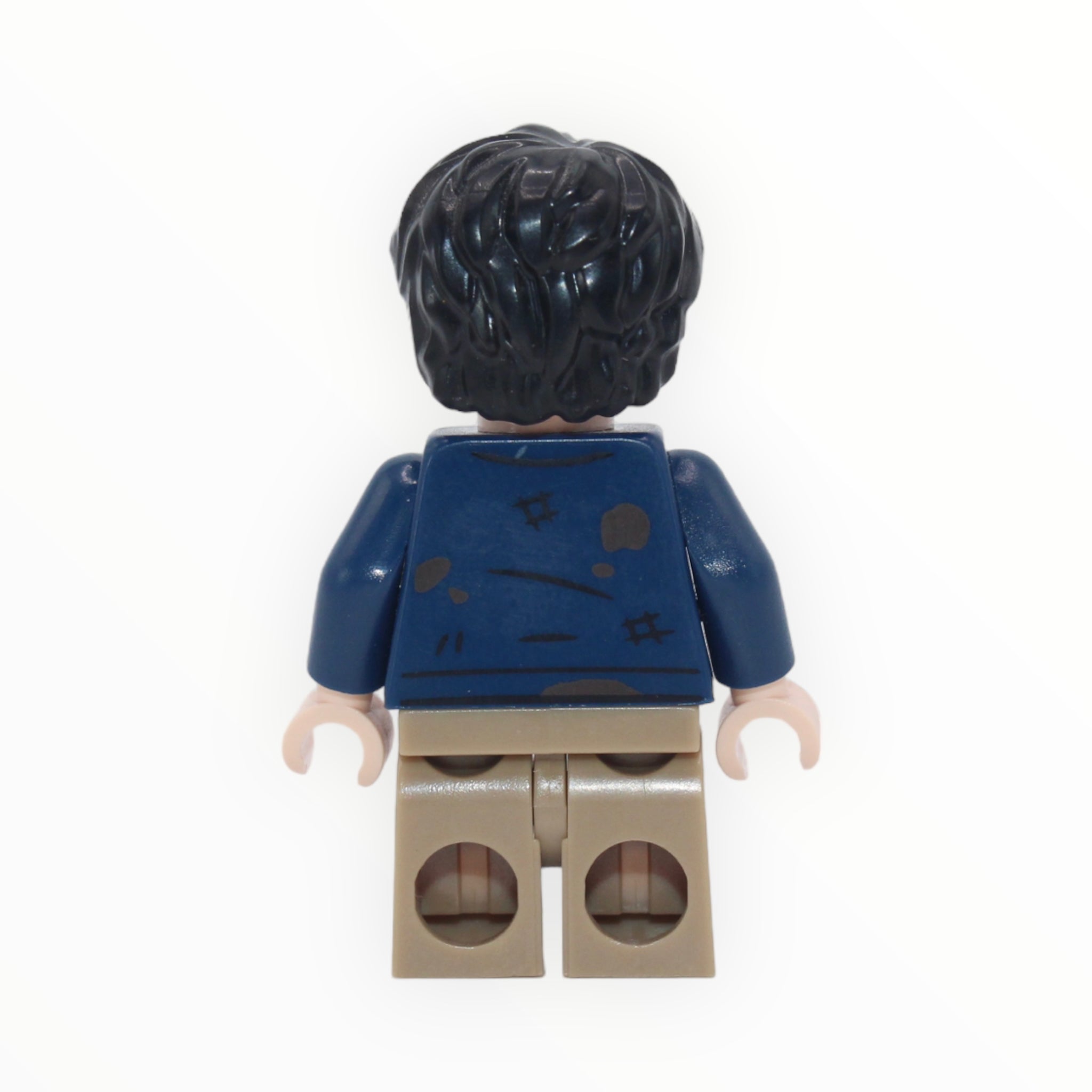 Harry Potter (dark blue open jacket, blood stains, medium dark tan legs)