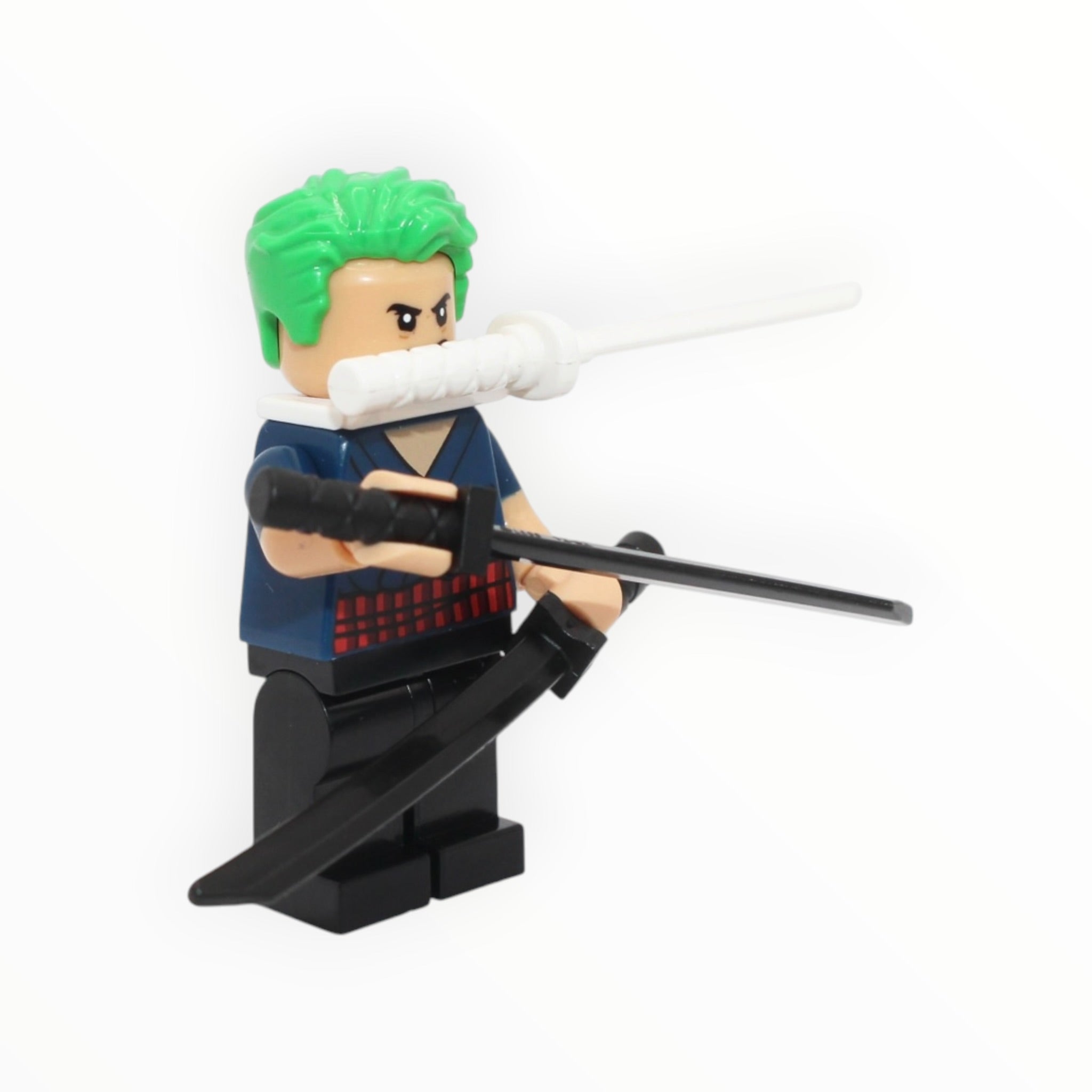 Roronoa Zoro (hair, dark blue shirt, three swords, 2025)