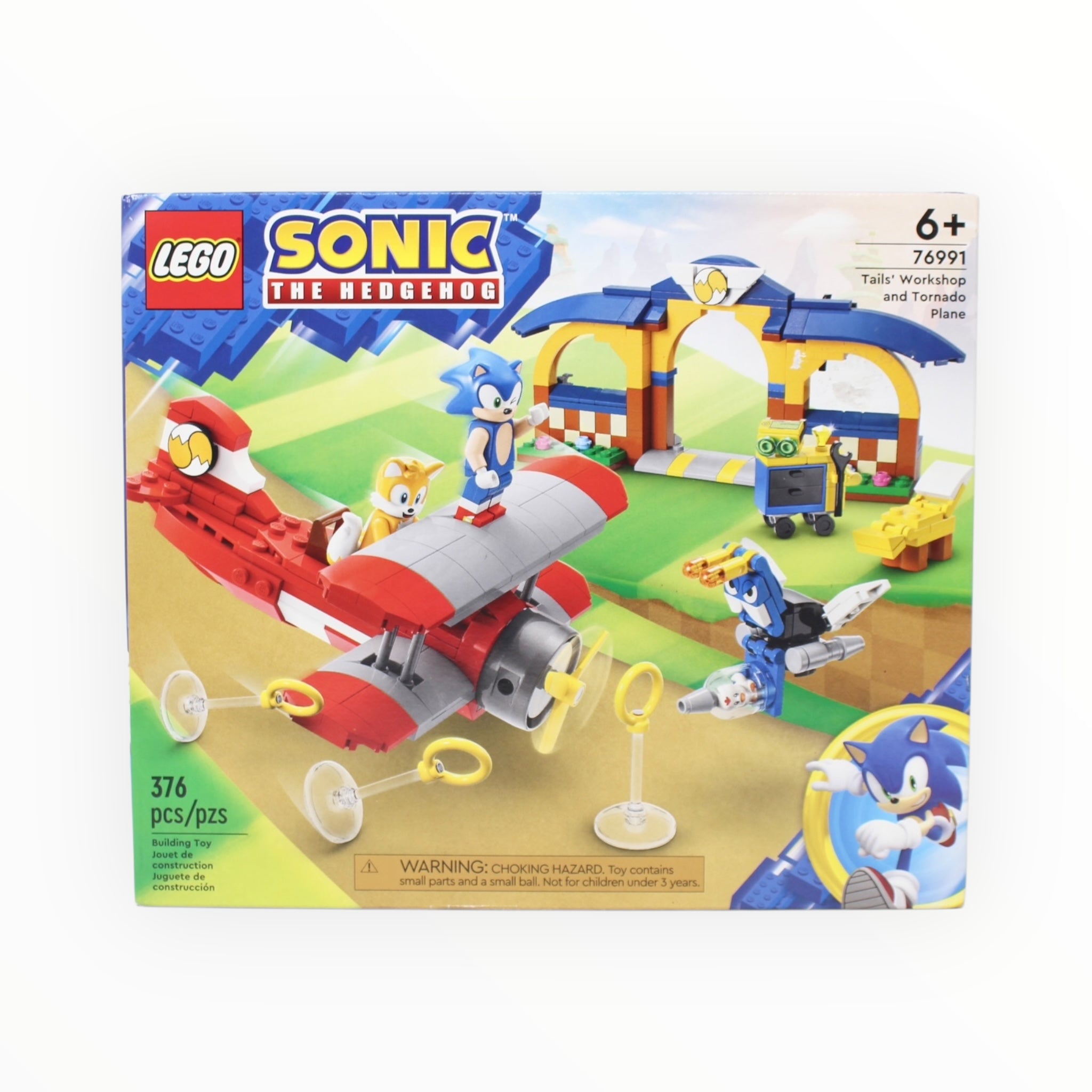 Retired Set 76991 Sonic the Hedgehog Tails’ Workshop and Tornado Plane (slight box damage)